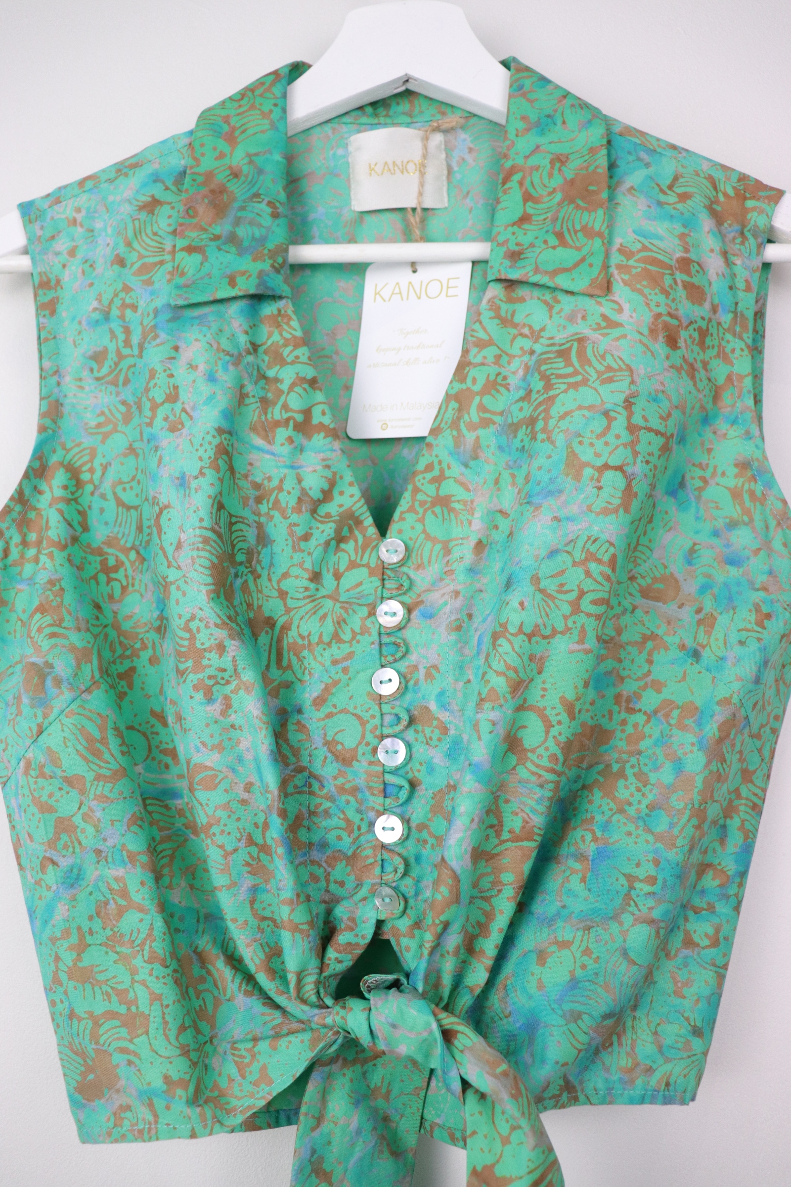 KANOE Classic Vintage Top - Mosses Dream ( MY Handstamped Batik )