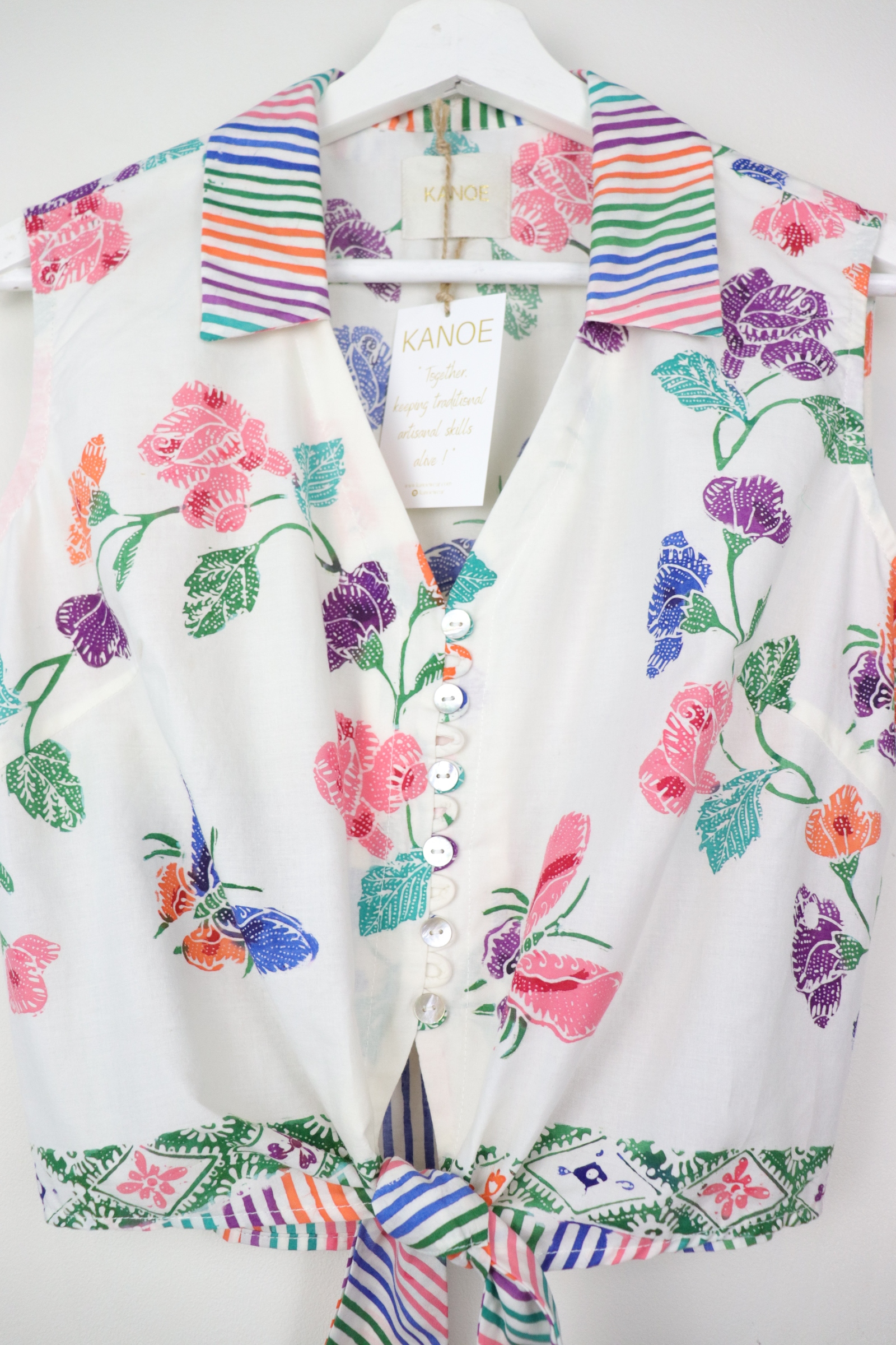 KANOE Classic Vintage Top - Ava ( Handstamped Batik )