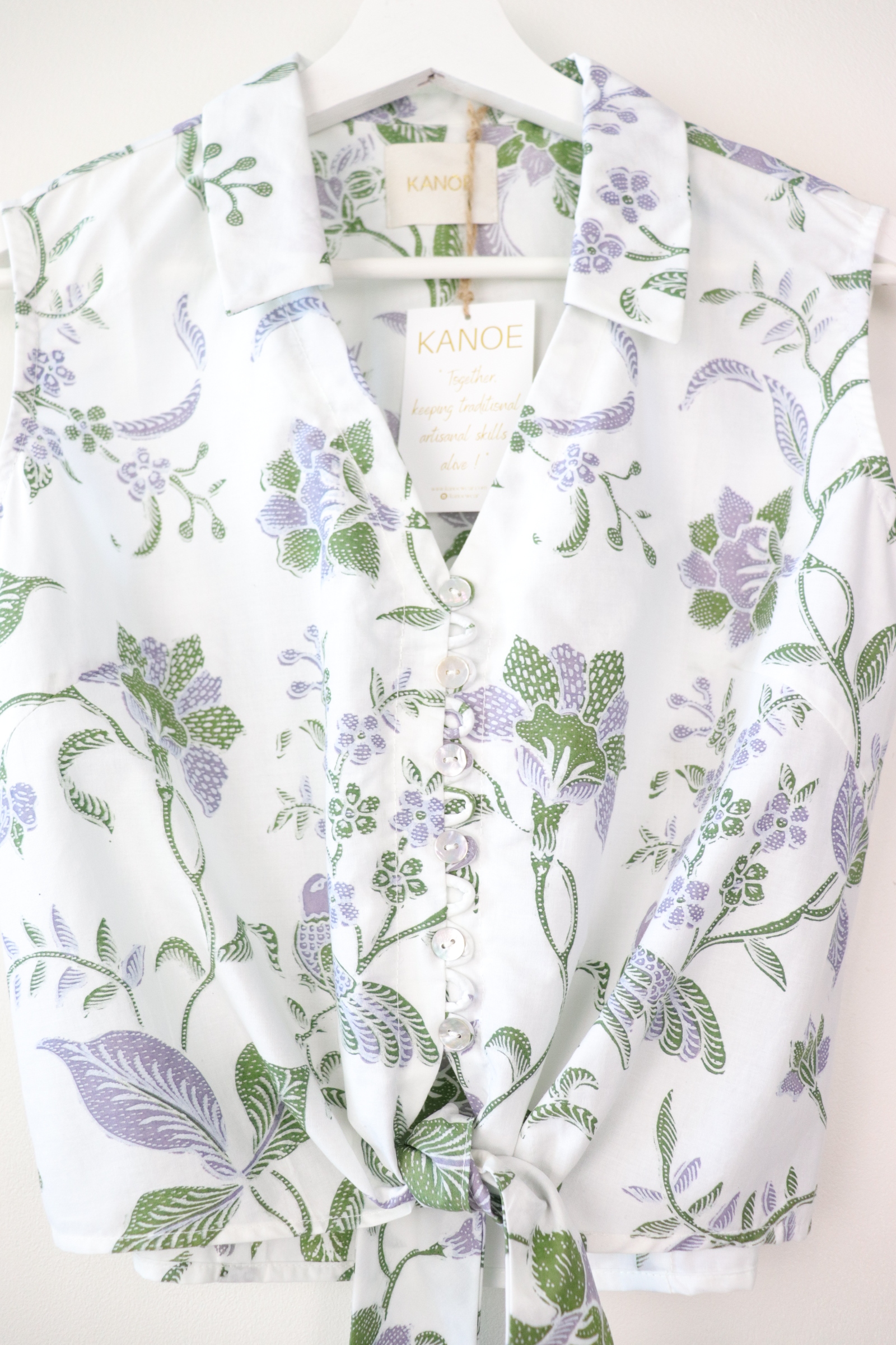 KANOE Classic Vintage Top - Vines Garden ( Handstamped Batik )
