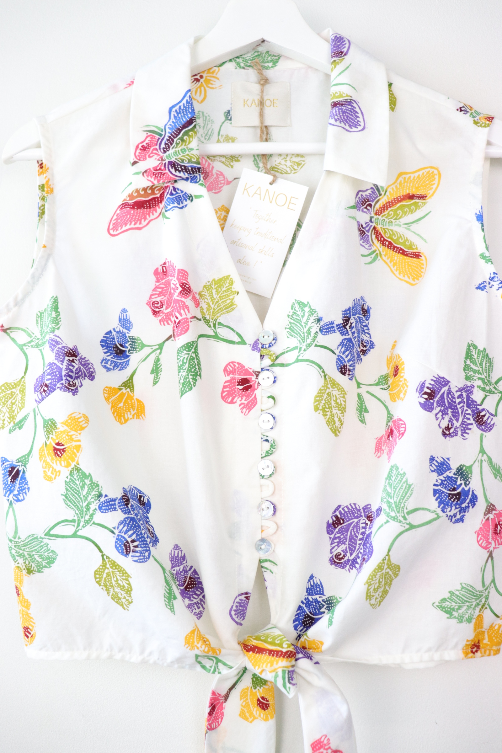 KANOE Classic Vintage Top - Mina ( Handstamped Batik )