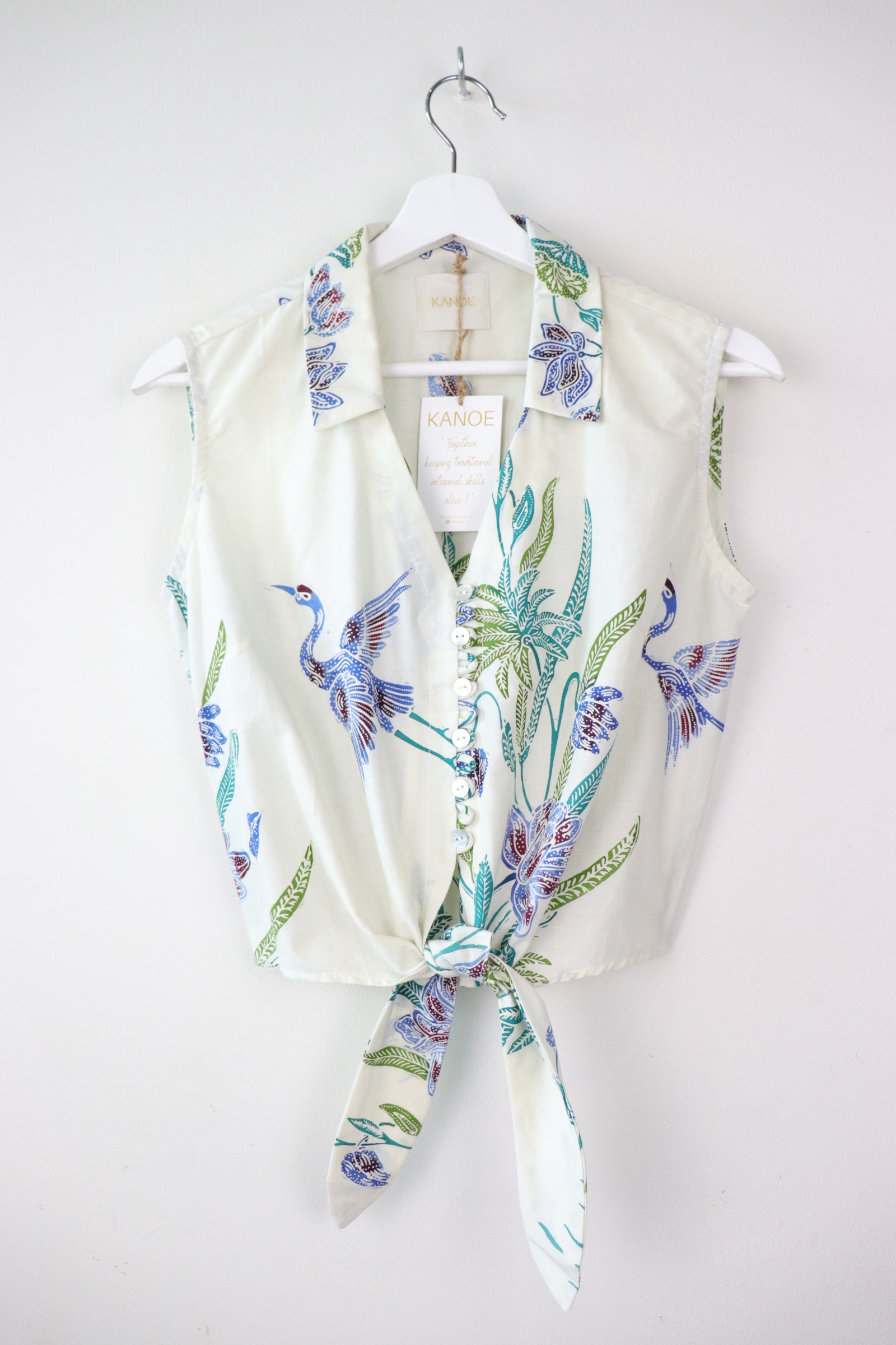 KANOE Classic Vintage Top - Qing Tian ( Handstamped Batik )