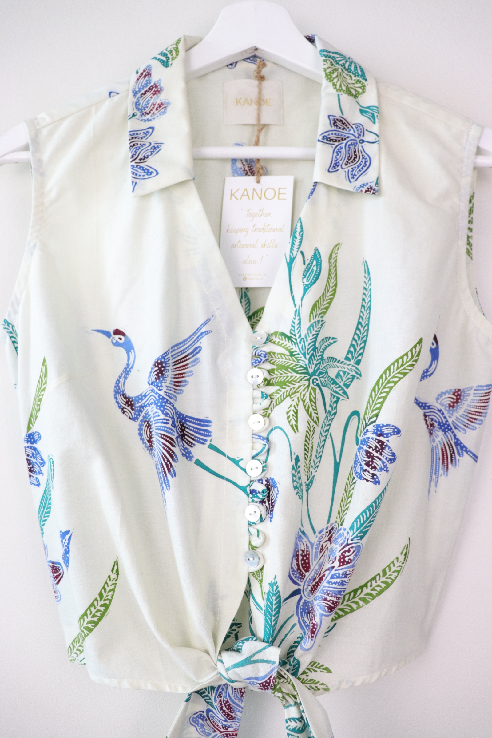 KANOE Classic Vintage Top - Qing Tian ( Handstamped Batik )