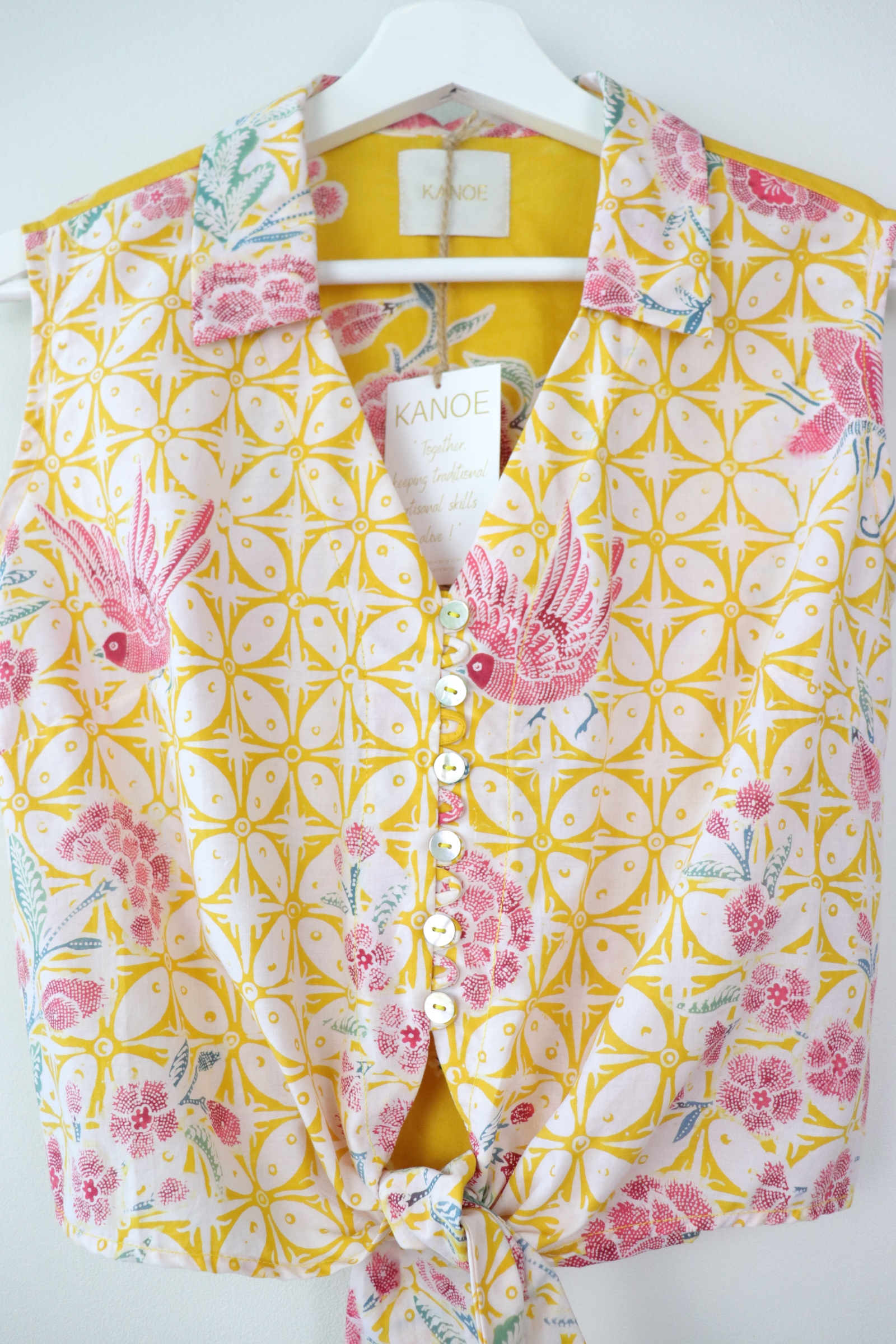 KANOE Classic Vintage Top - Sunshine ( Handstamped Batik )