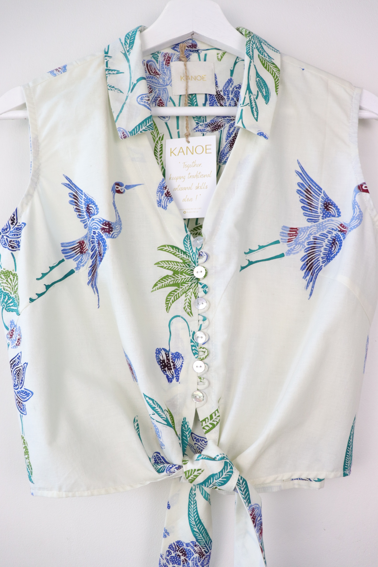 KANOE Classic Vintage Top - Tian Qing ( Handstamped Batik )