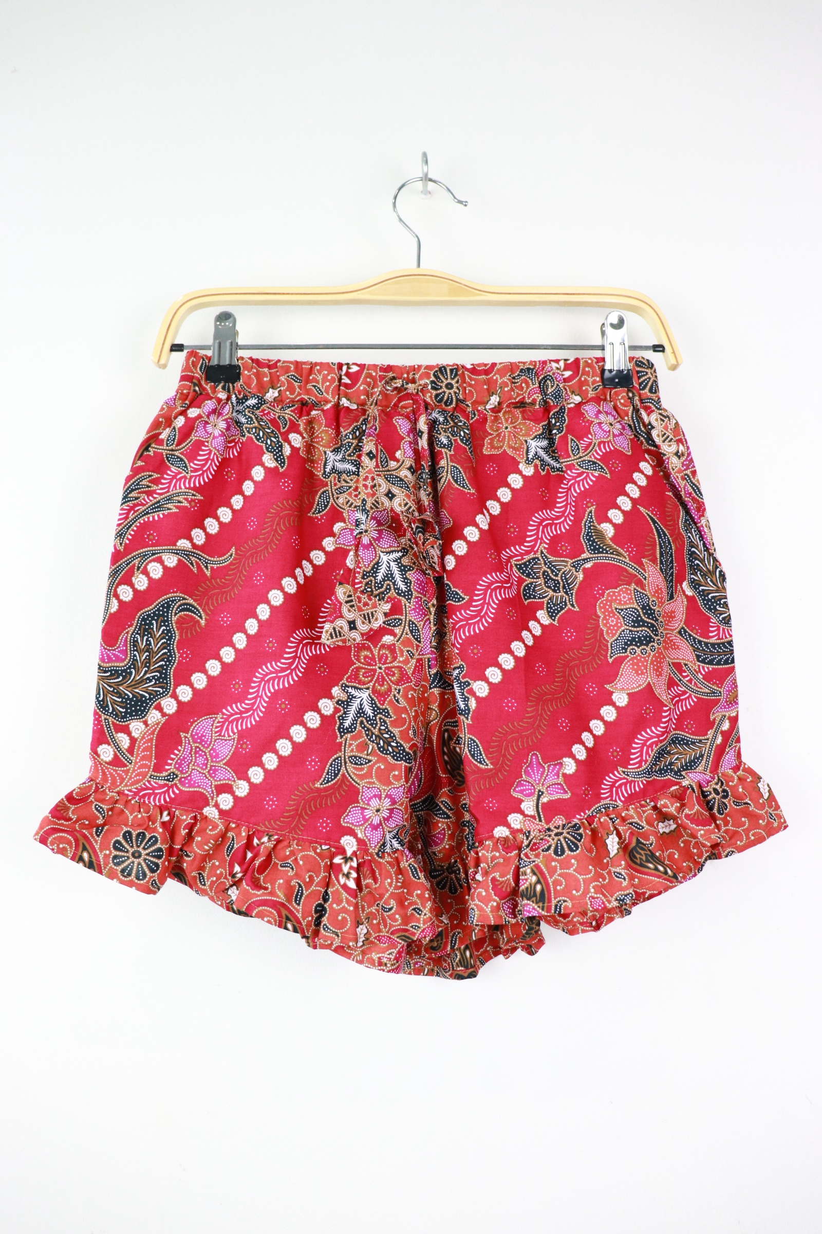 Batik Frou Shorts - Meryl (Fushia/ Orange)