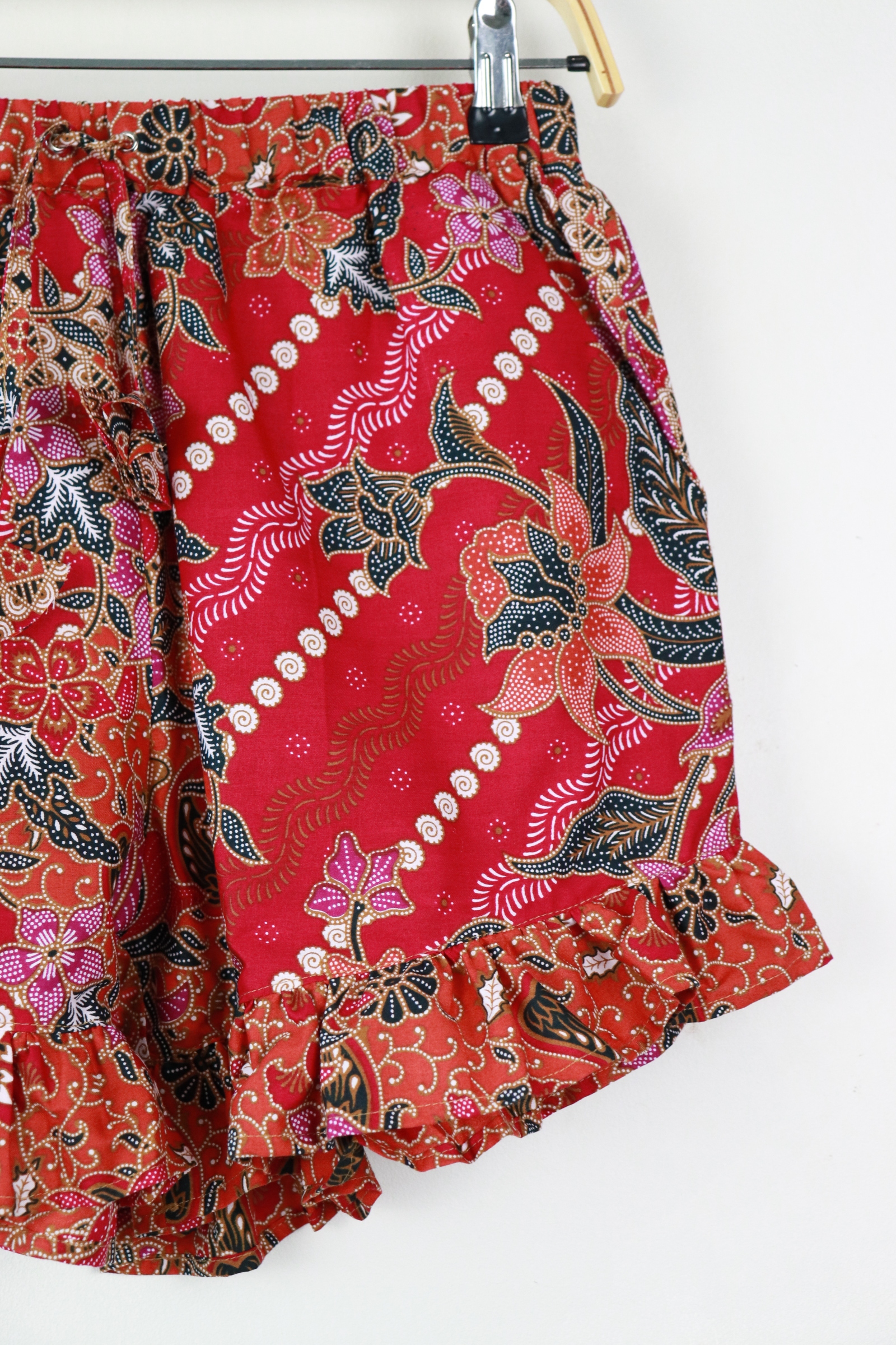 Batik Frou Shorts - Meryl (Fushia/ Orange)