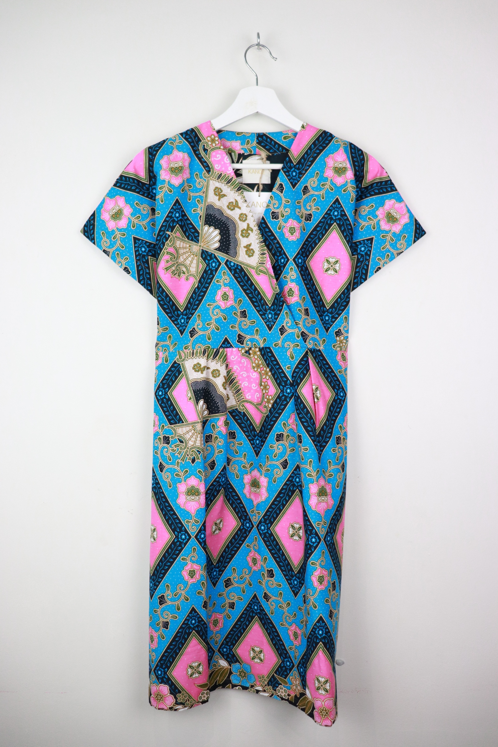 Kimono wrap dress - Blue Daiya