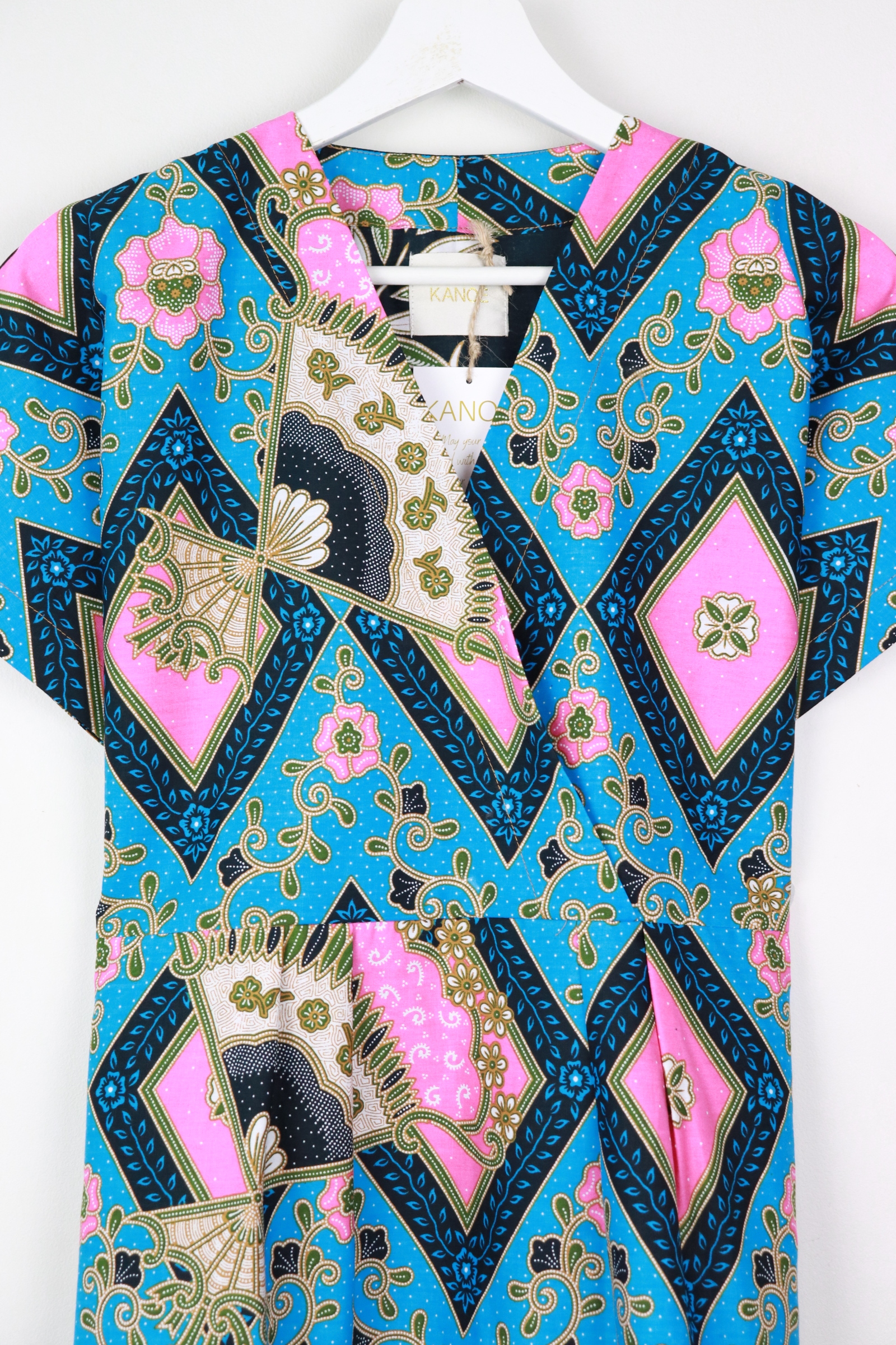 Kimono wrap dress - Blue Daiya