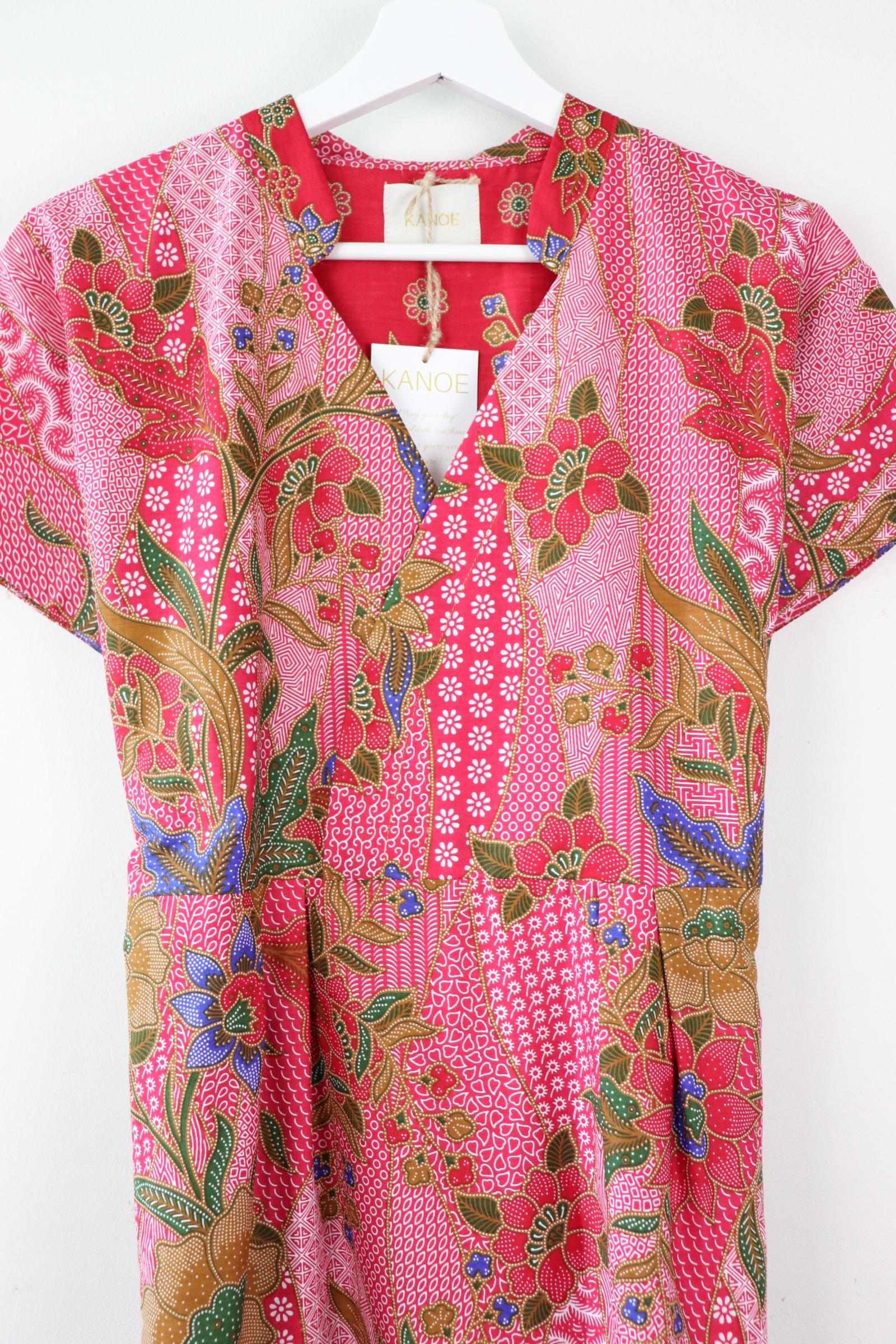 Kimono wrap dress w/ mandarin collar - Nadira Nadir