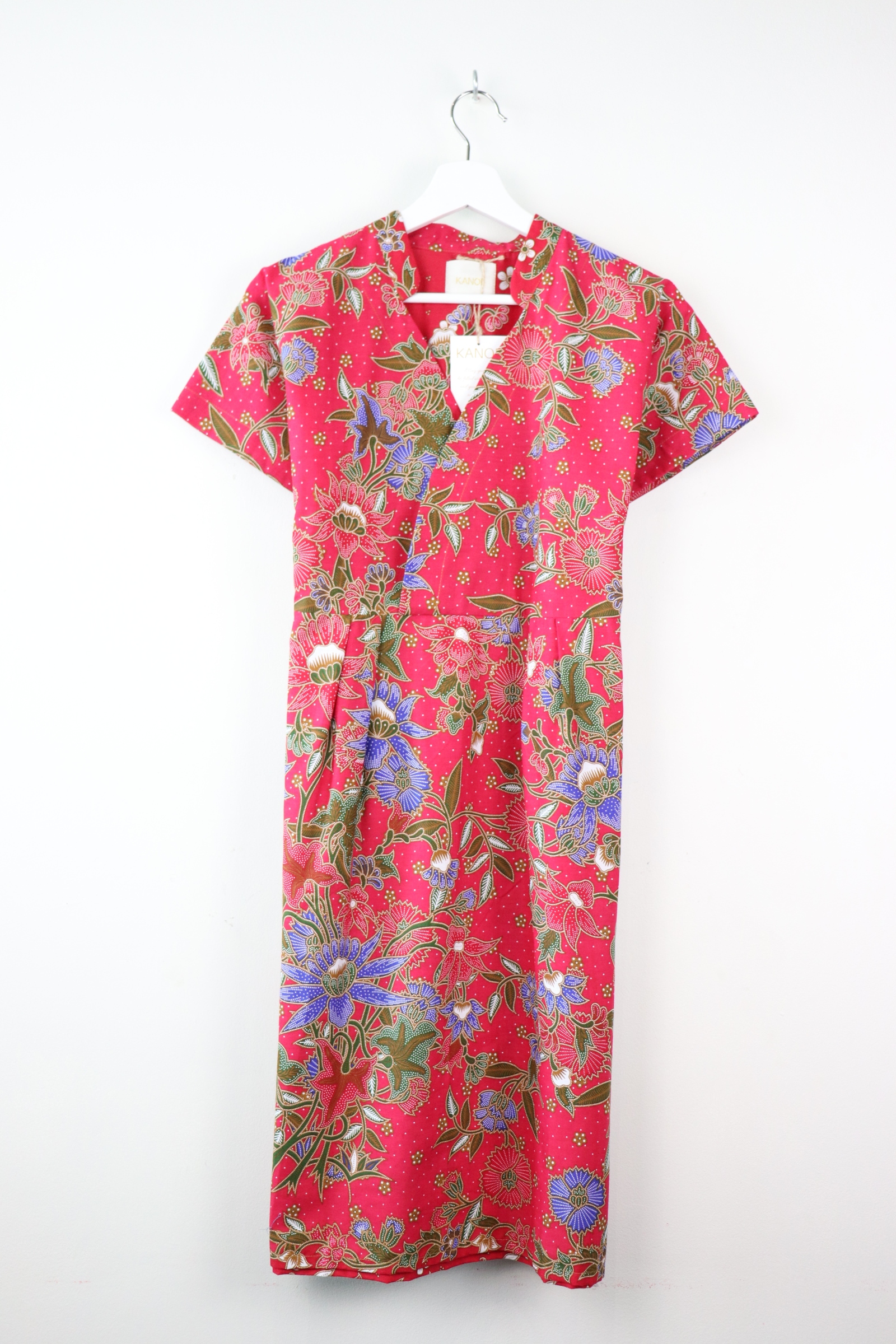 Kimono wrap dress w/ mandarin collar - Wan Azzy