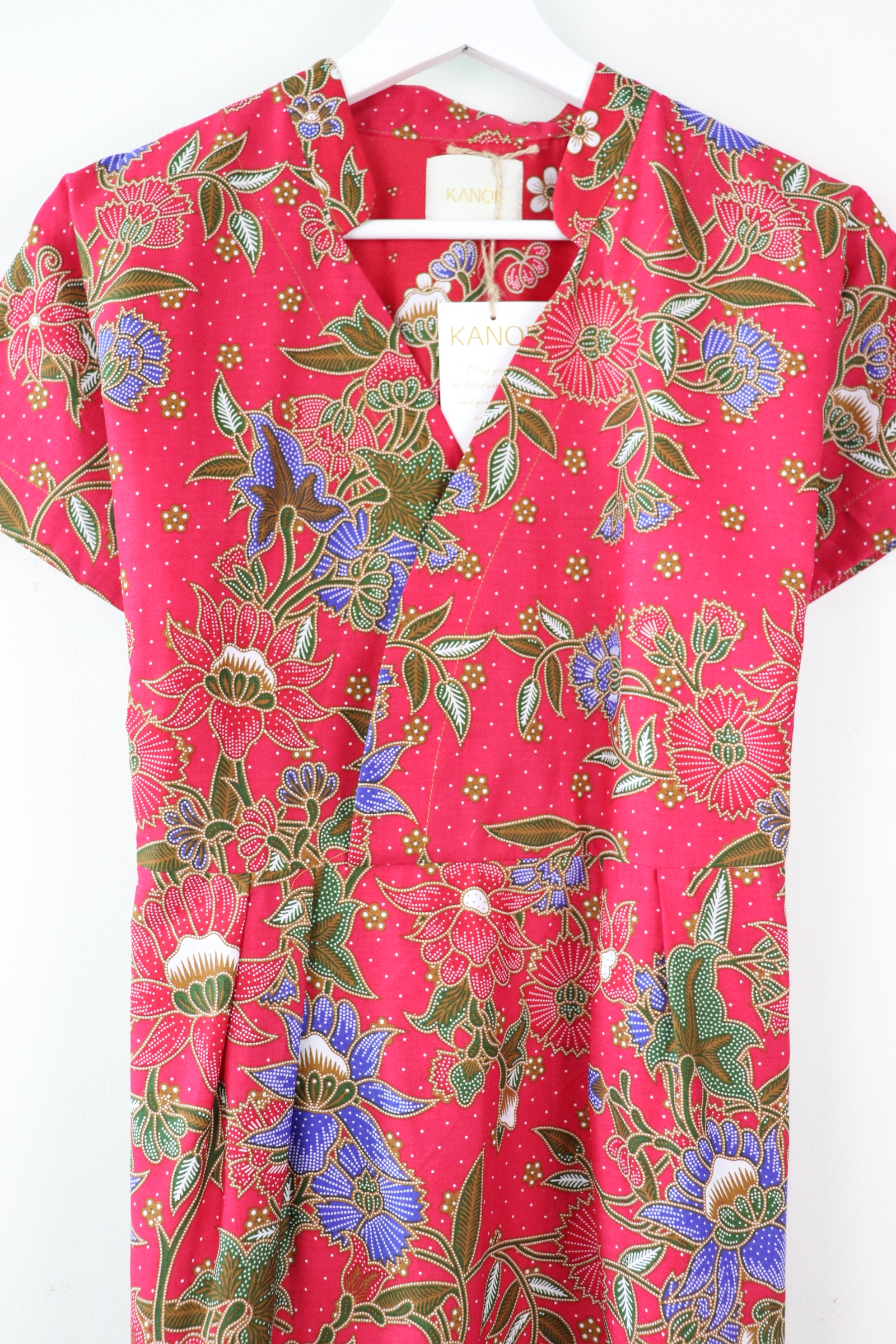 Kimono wrap dress w/ mandarin collar - Wan Azzy