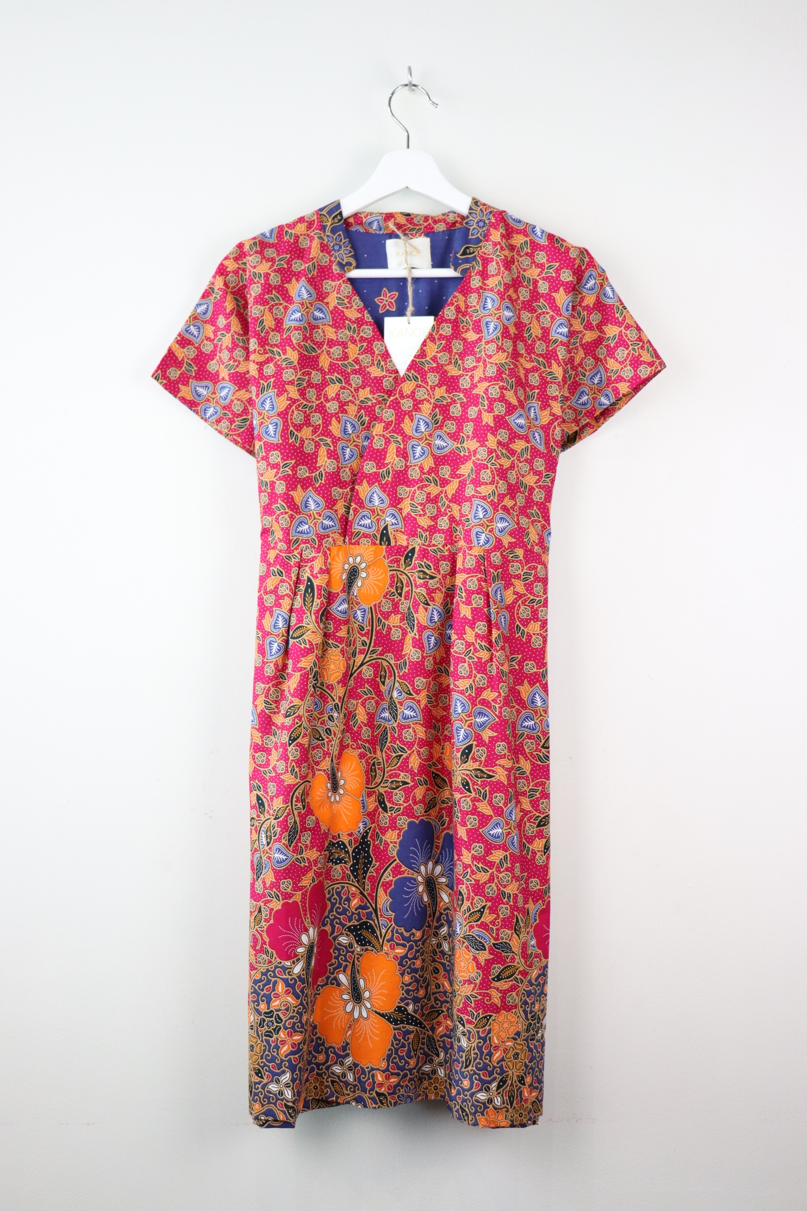 Kimono wrap dress w/ mandarin collar - Nana Ri