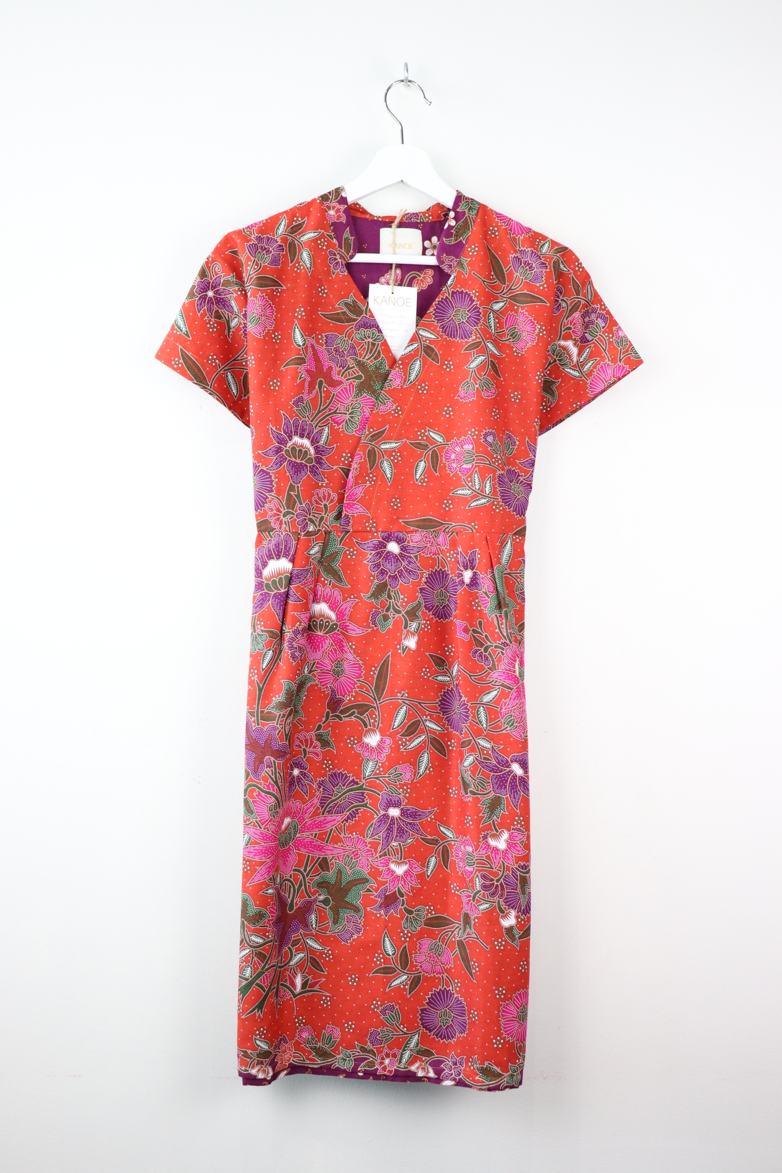 Kimono wrap dress w/ mandarin collar - Tsu Kii