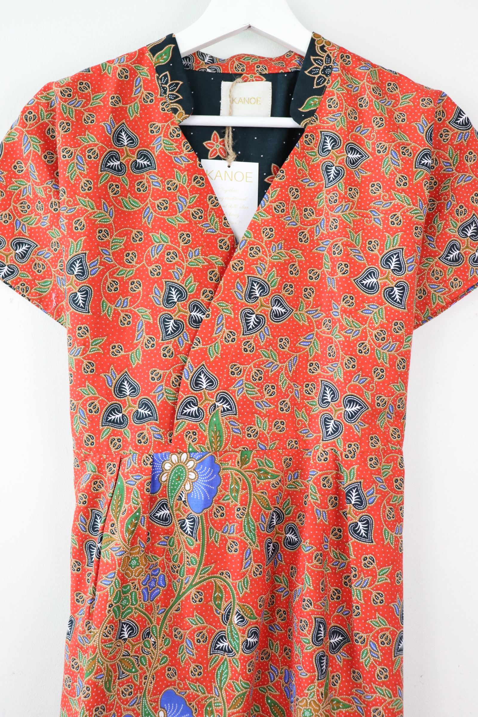 Kimono wrap dress w/ mandarin collar - Kita Kitty