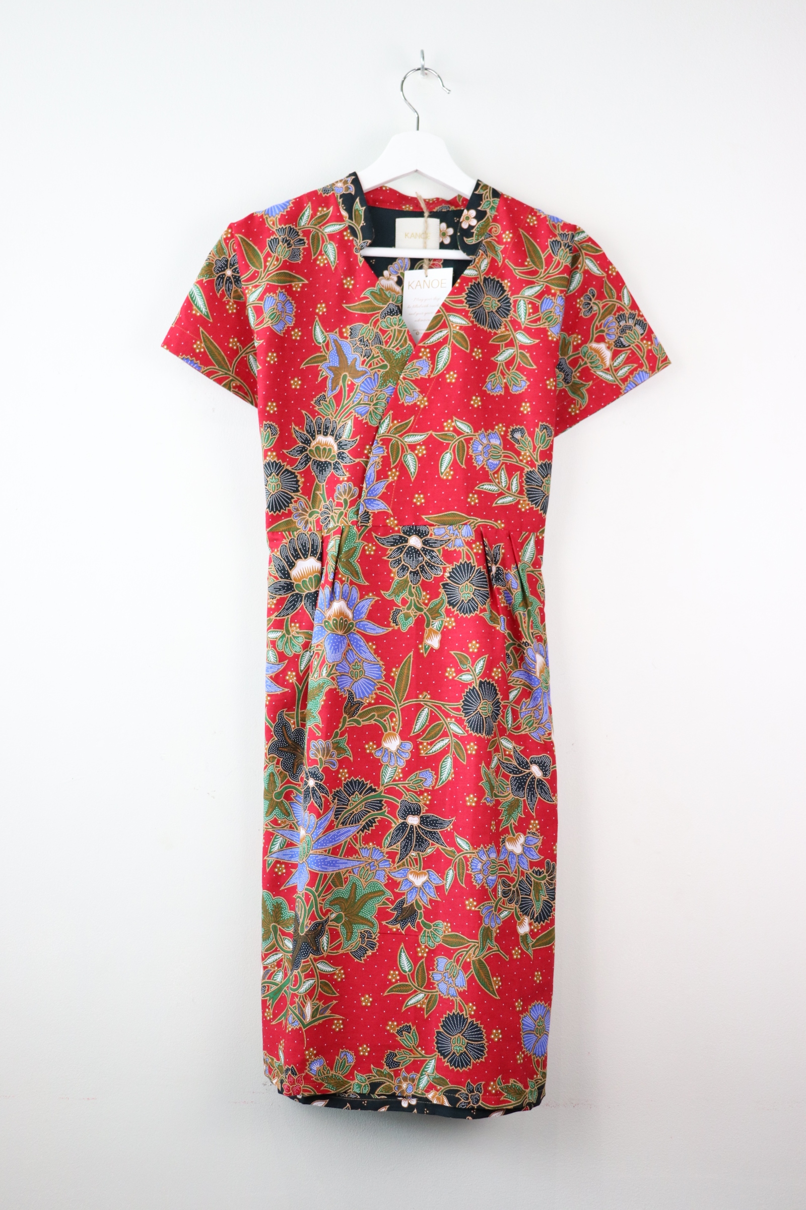 Kimono wrap dress w/ mandarin collar - Hana Yoon