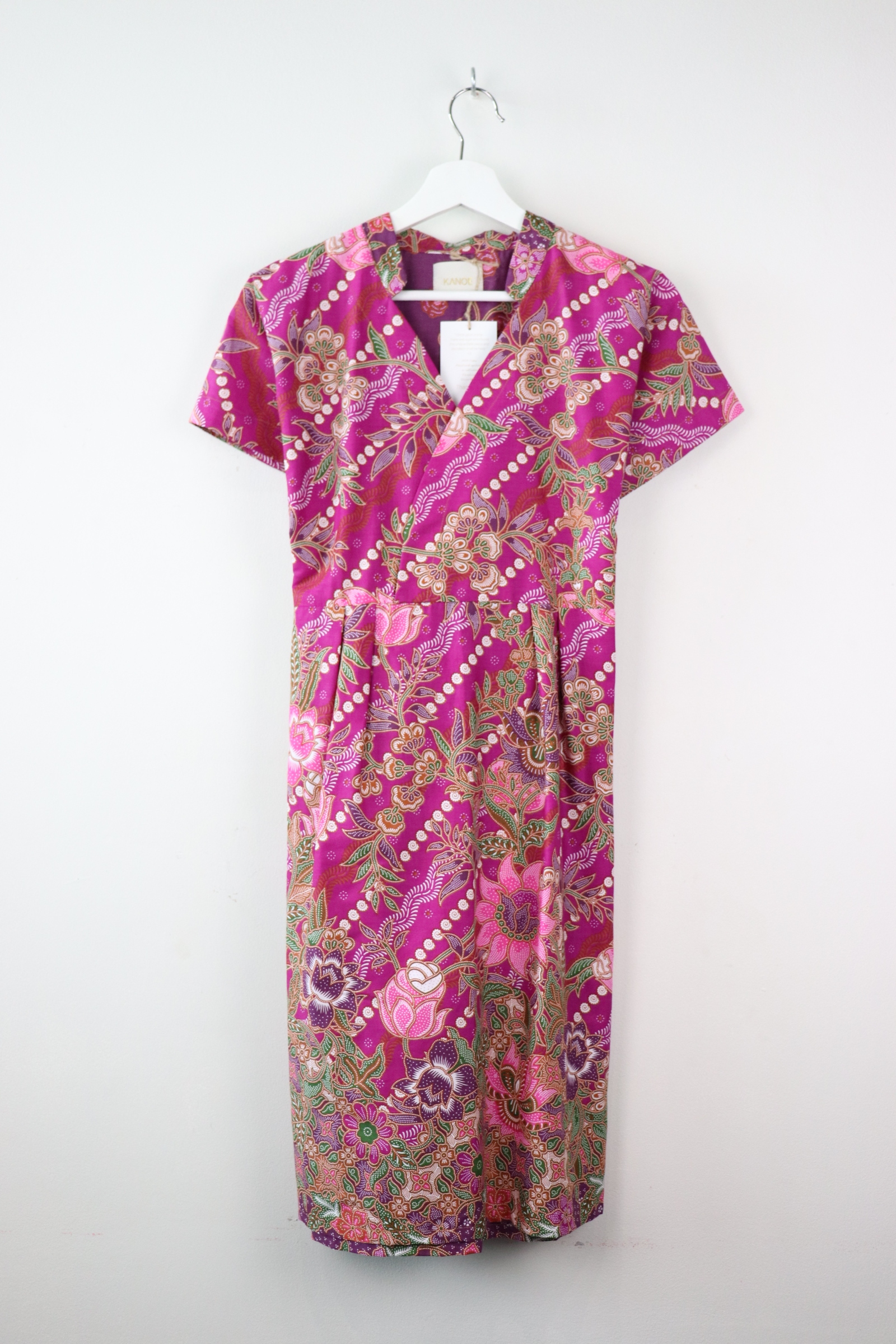 Kimono wrap dress w/ mandarin collar - Sufi Sofia