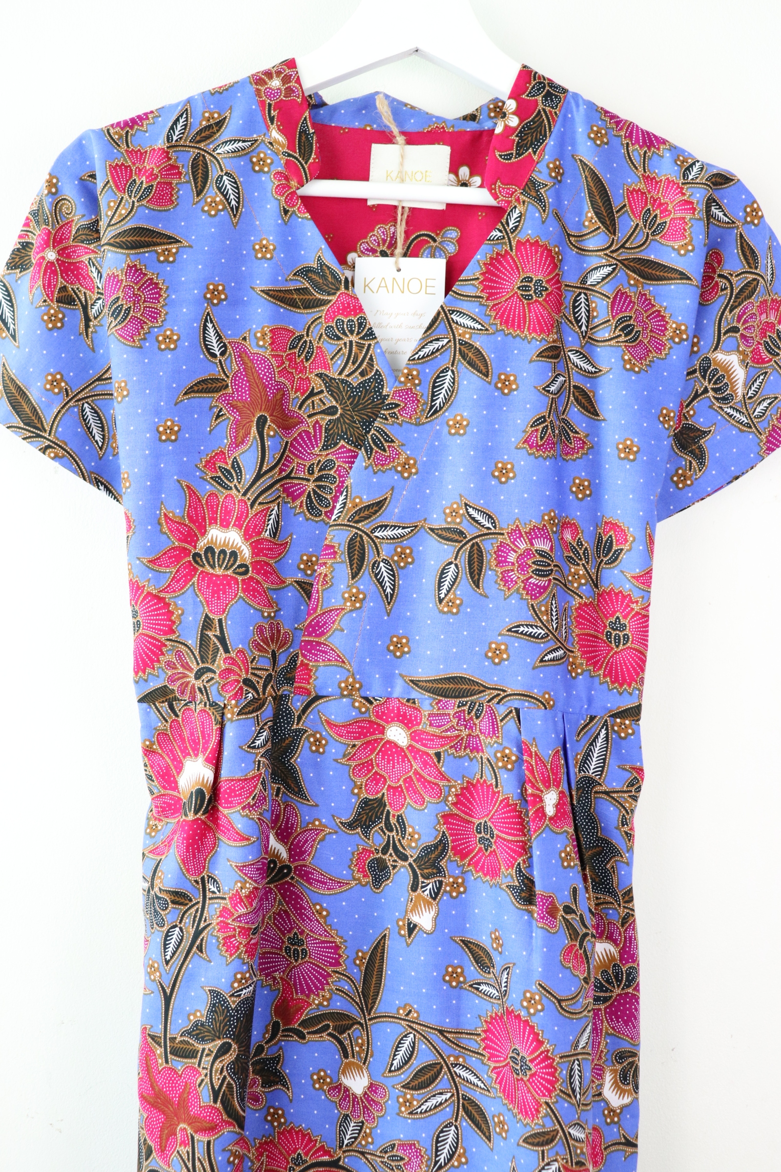 Kimono wrap dress w/ mandarin collar - Yuri Sufia