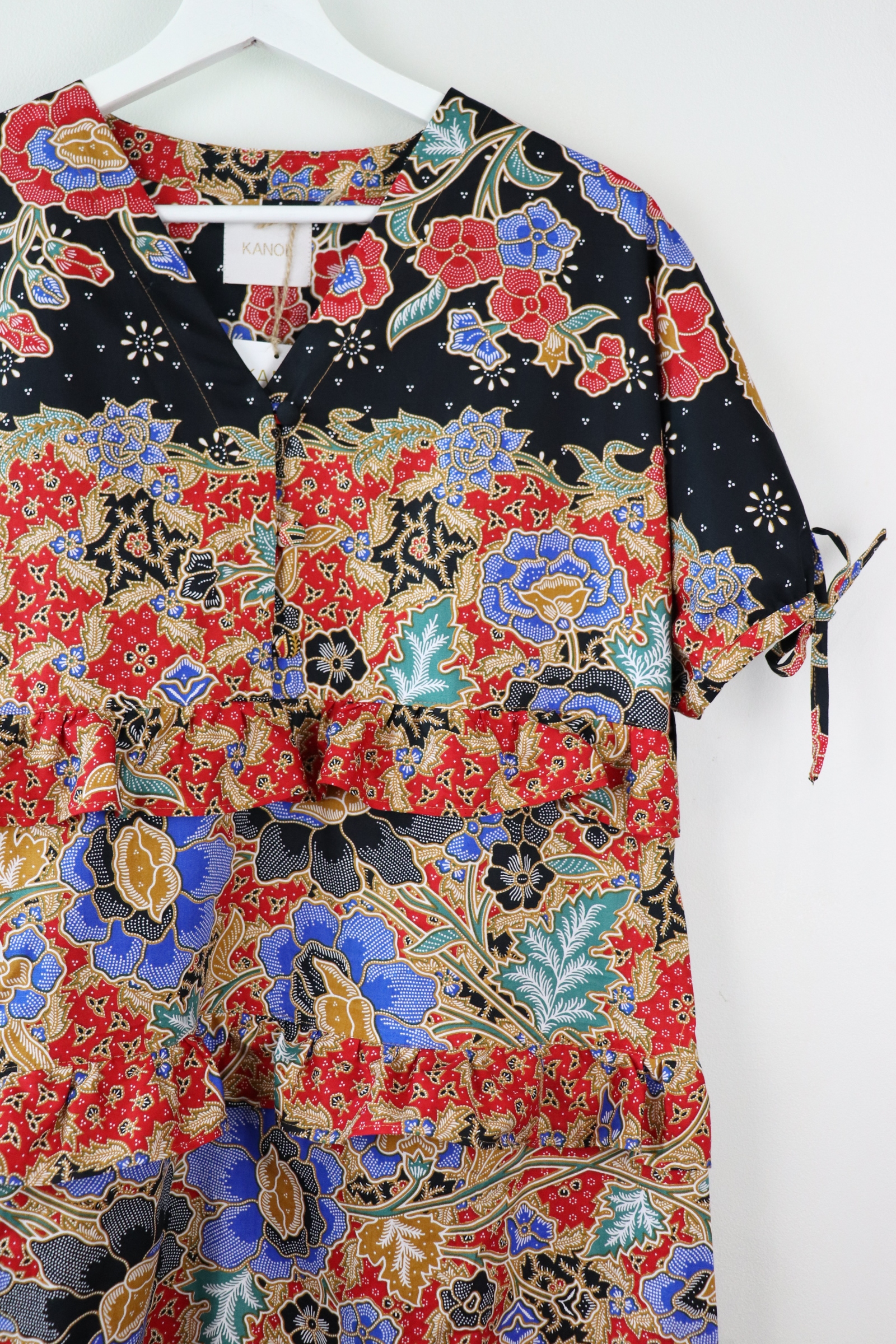 Batik Frill Dress - Anemone