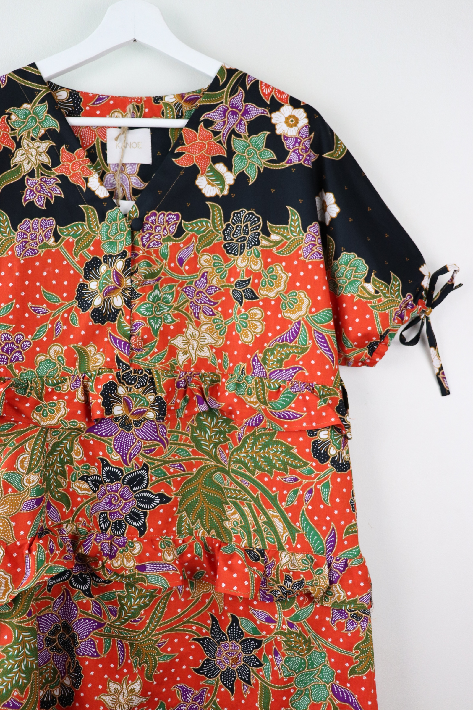 Batik Frill Dress - Marigold