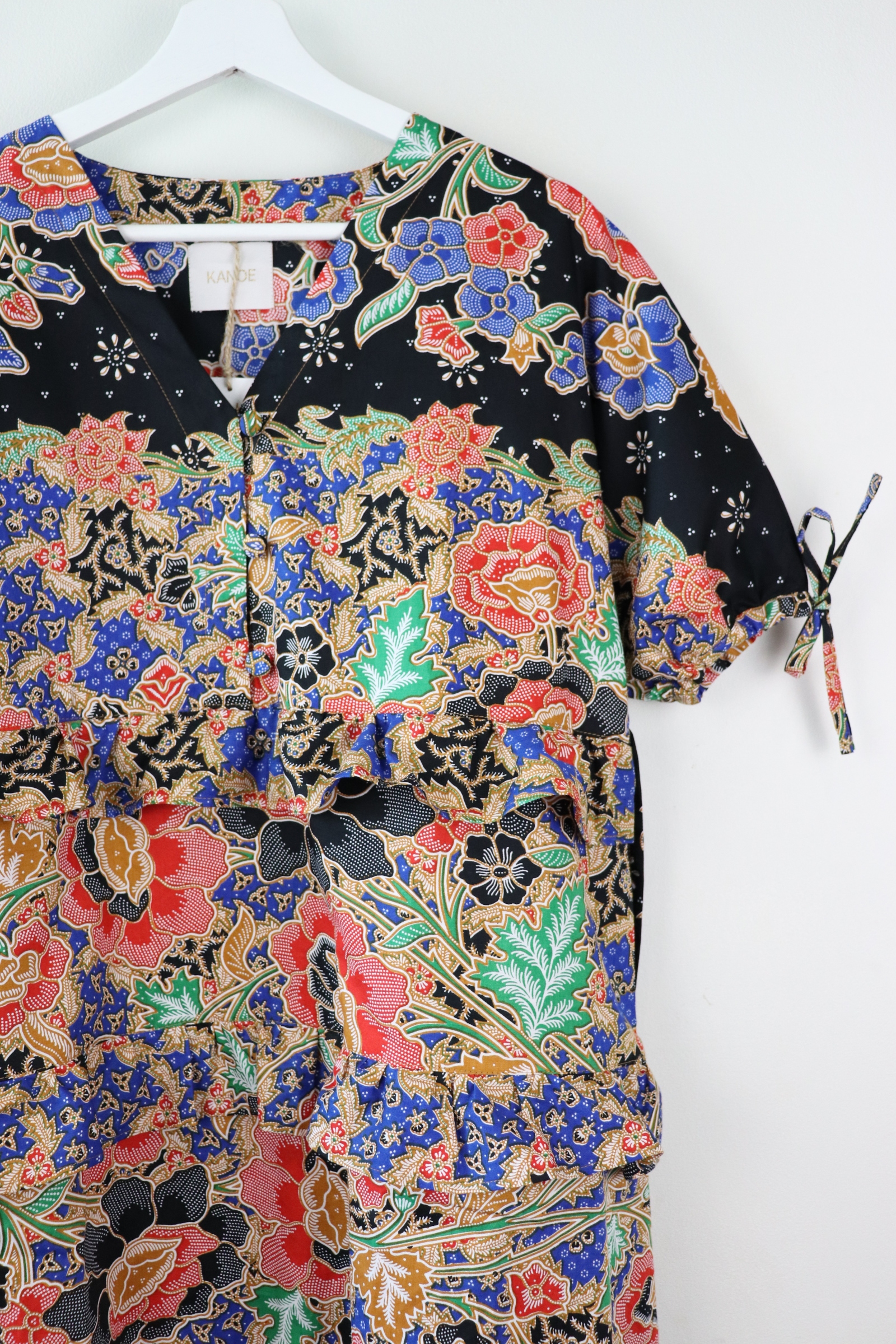 Batik Frill Dress - BlueBell