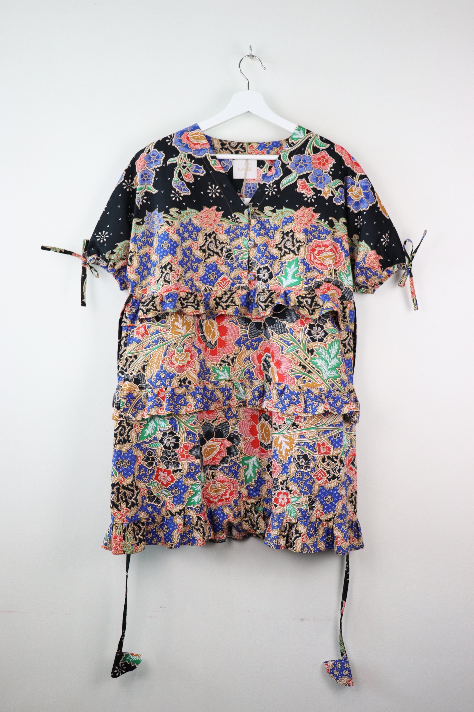 Batik Frill Dress - BlueBell