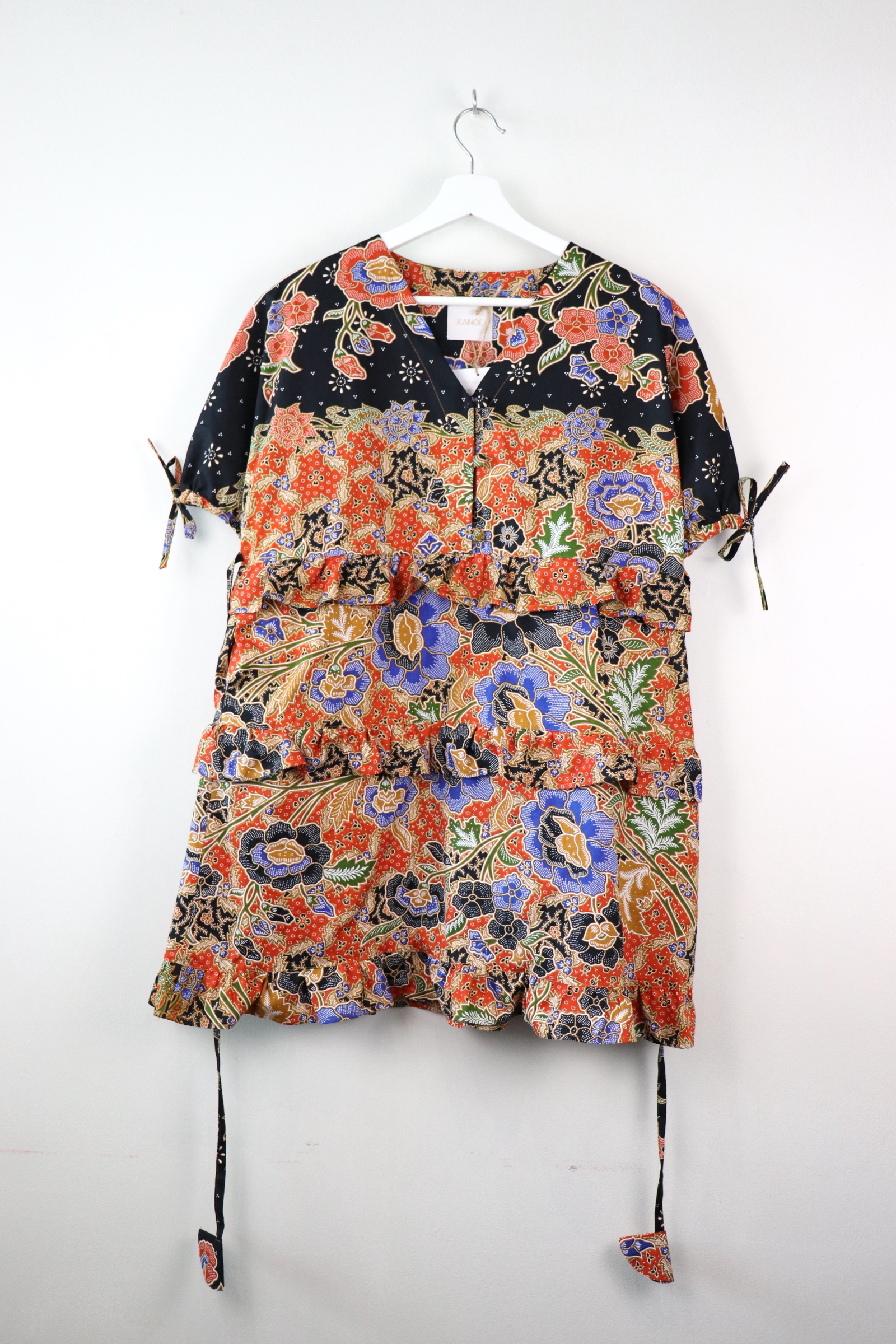 Batik Frill Dress - Hibiscus