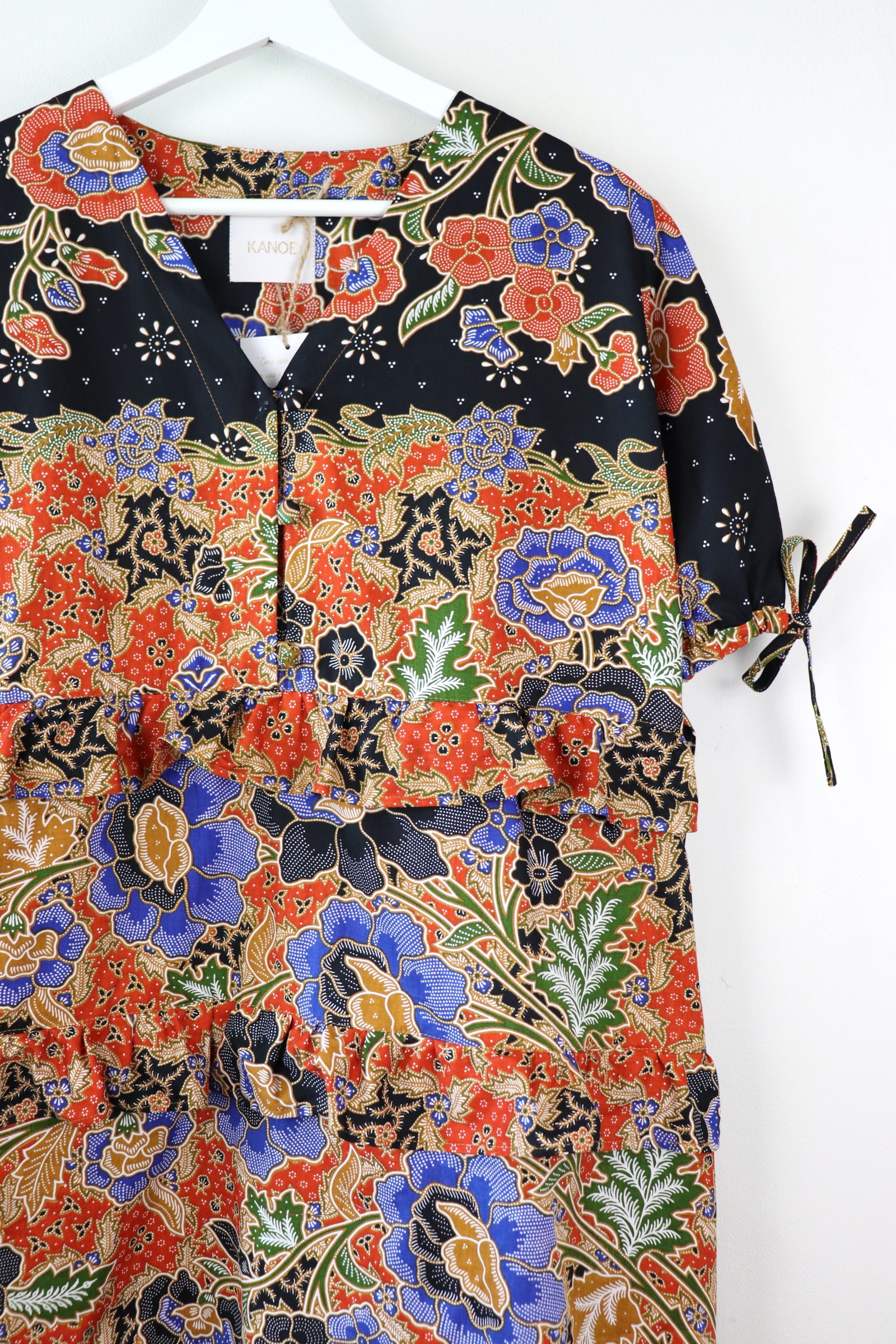 Batik Frill Dress - Hibiscus