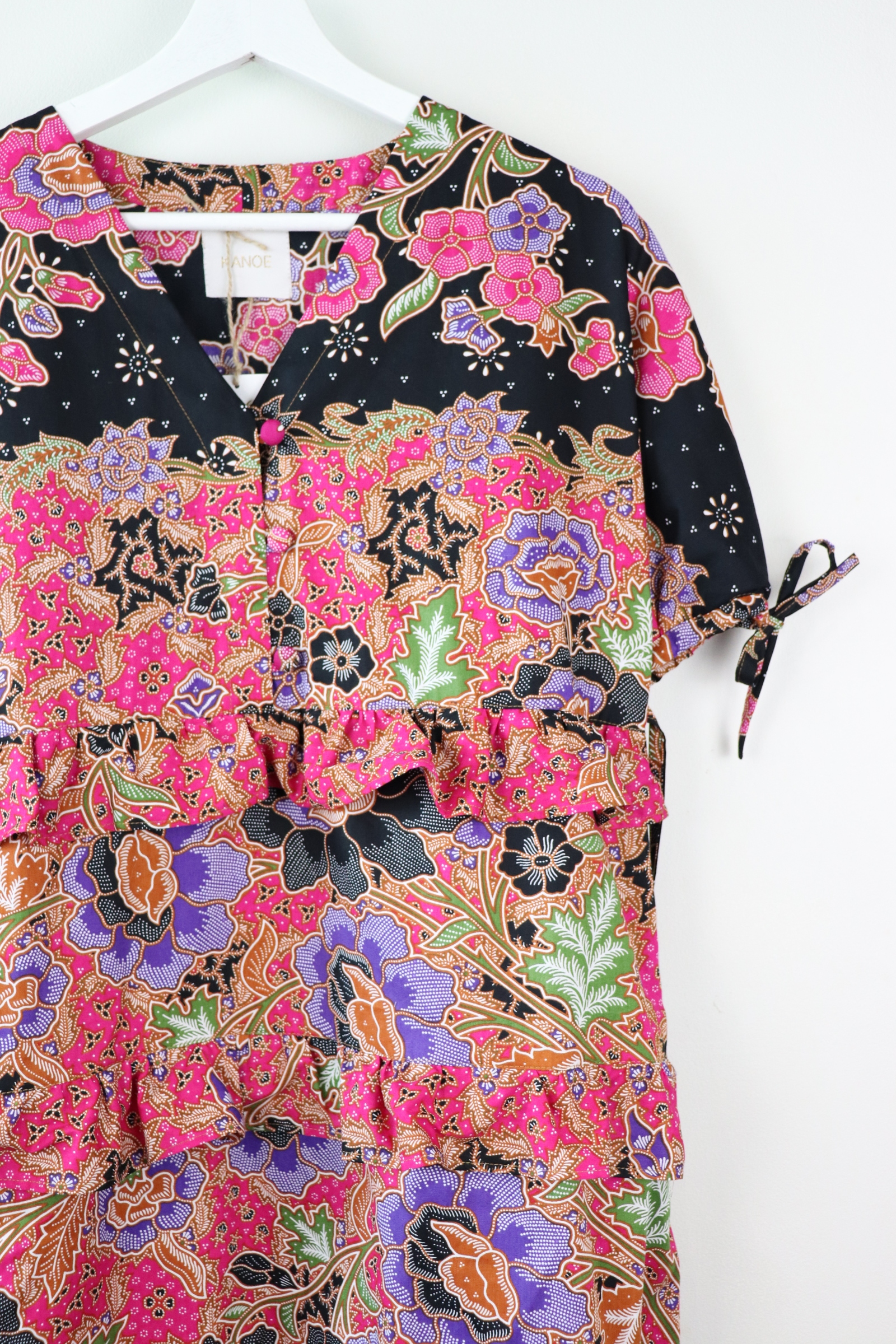 Batik Frill Dress - Magnolia
