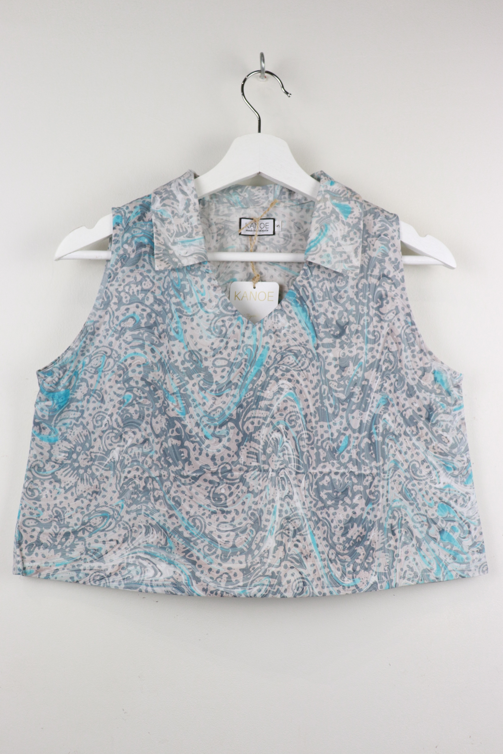 Collared V-neck Batik Top - Hope [Handmade Batik]