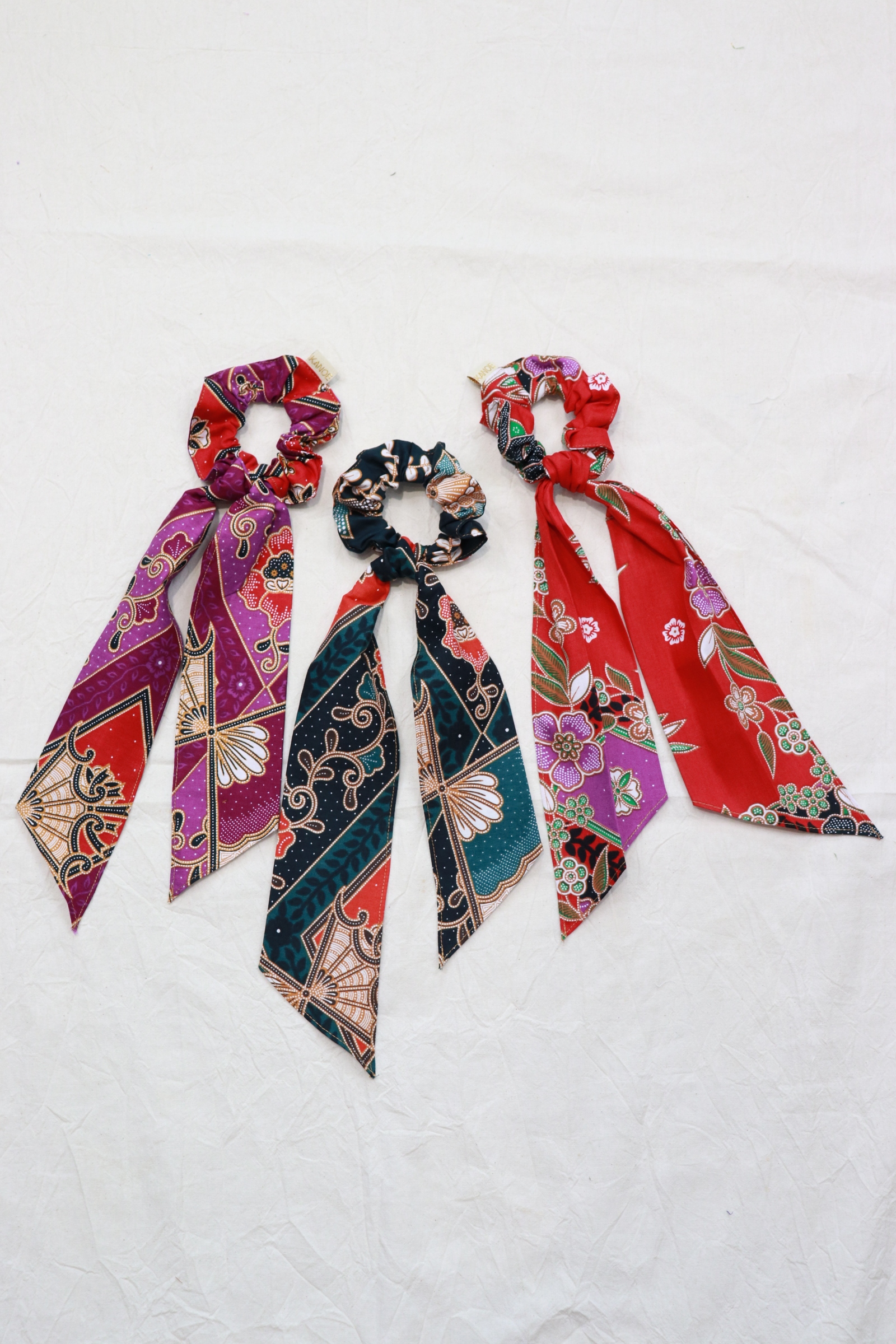 Batik Scrunchie w/ Ribbon [Set of 3] - Arya