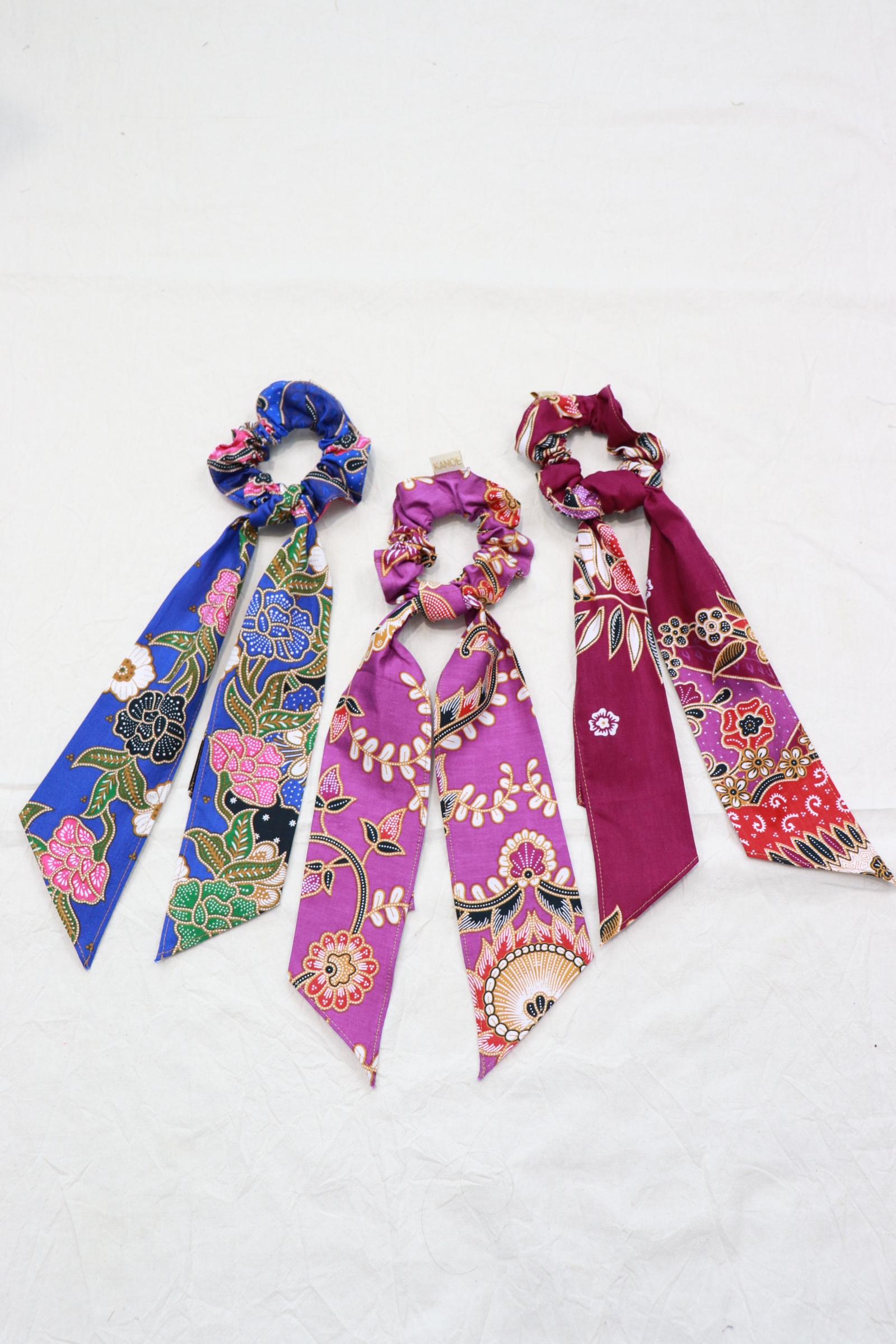 Batik Scrunchie w/ Ribbon [Set of 3] - Raquel