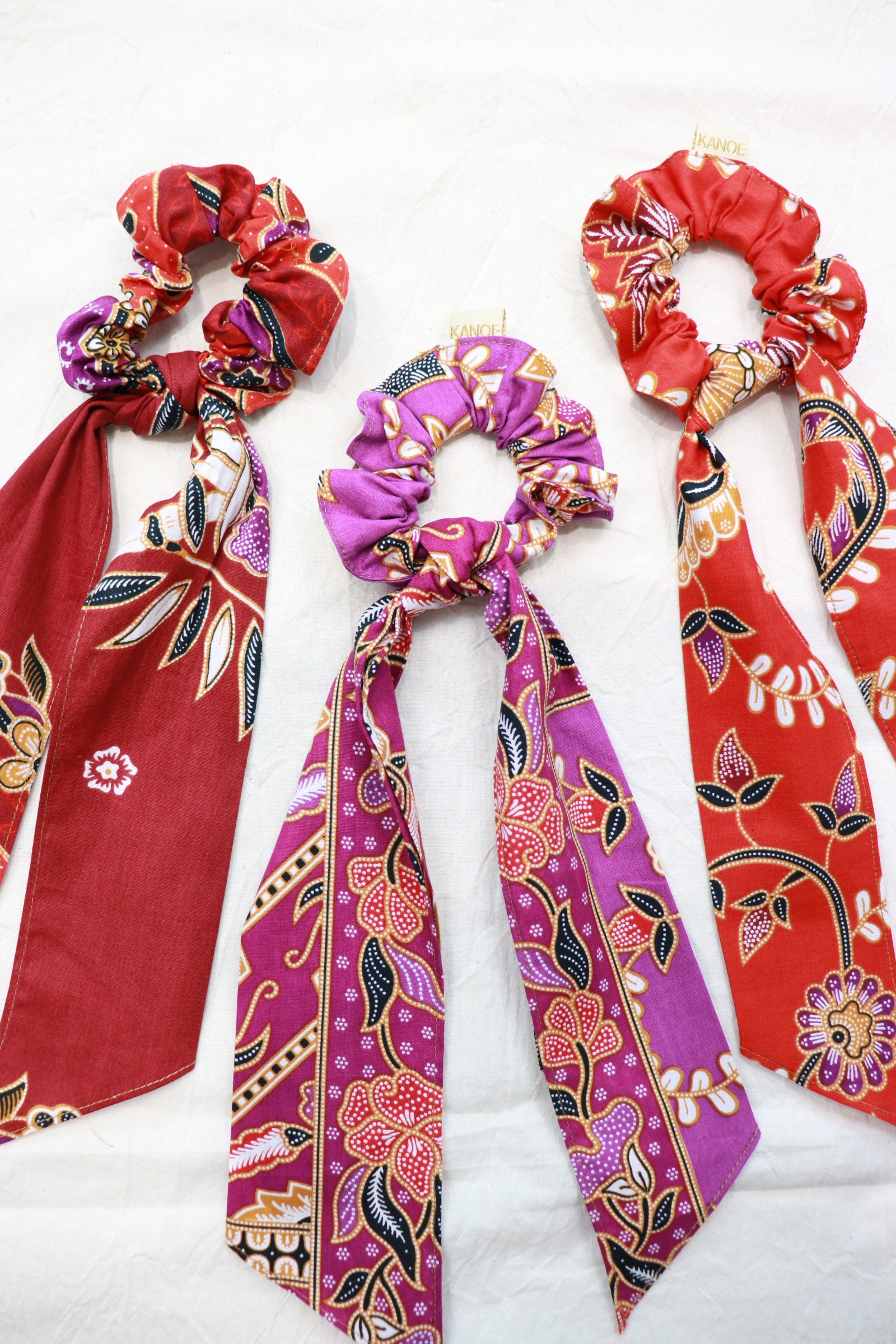 Batik Scrunchie w/ Ribbon [Set of 3] - Clarissa