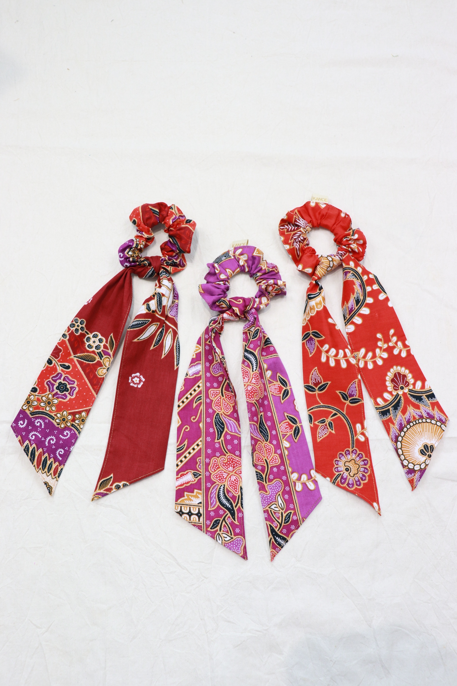Batik Scrunchie w/ Ribbon [Set of 3] - Clarissa