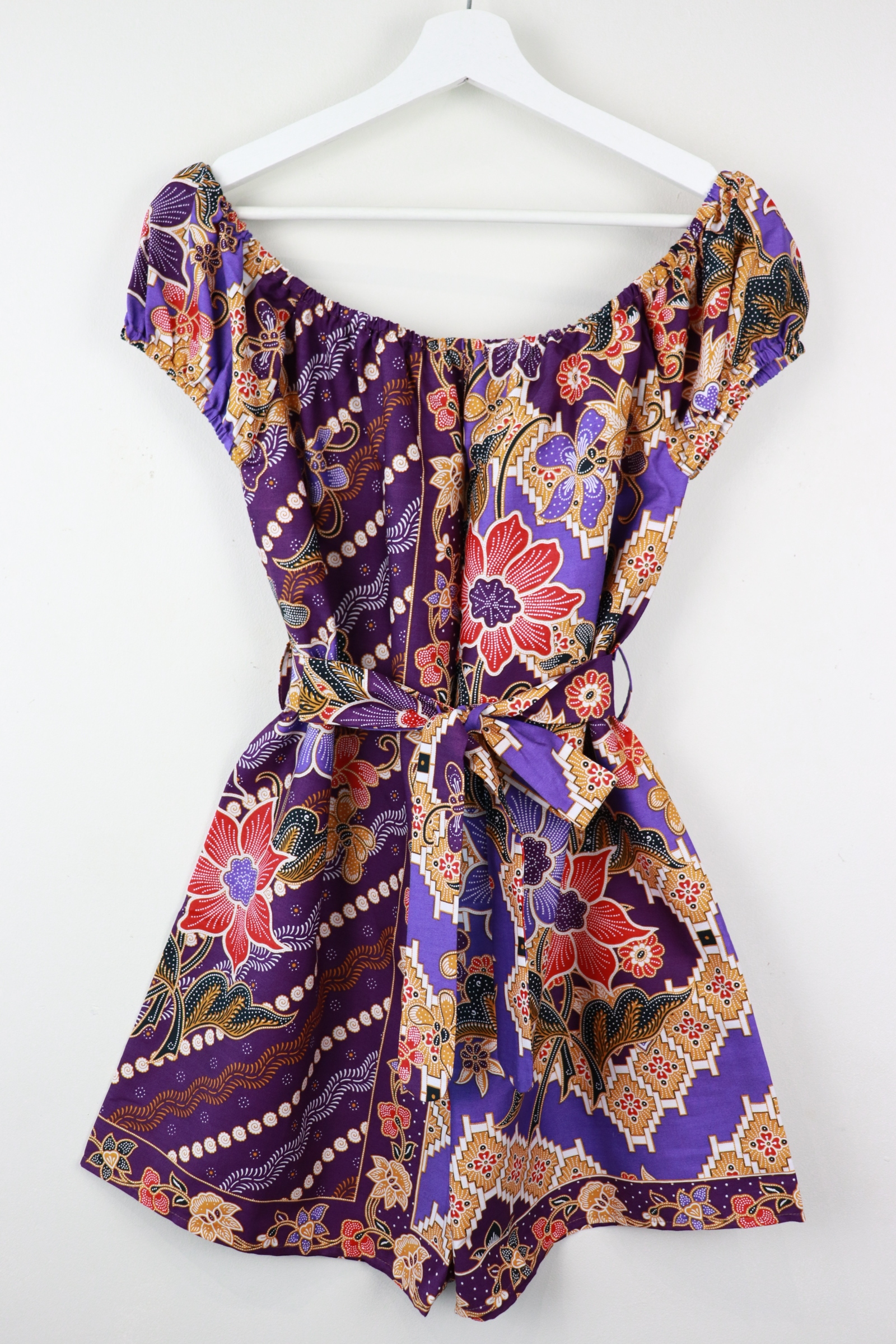 AveryDae Batik Playsuit (S-M) - Wisteria Wen