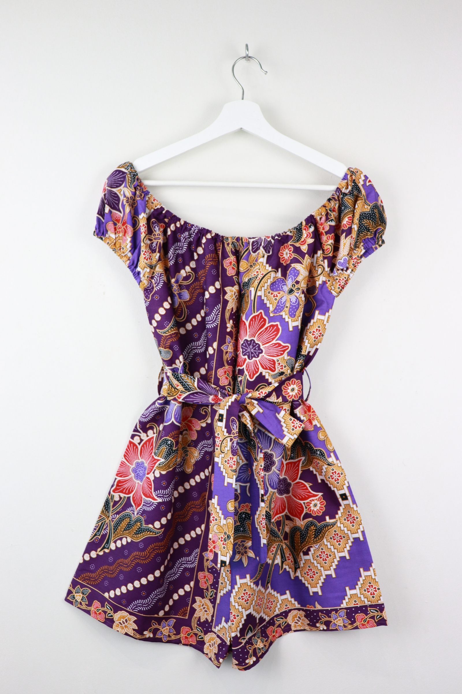 AveryDae Batik Playsuit (S-M) - Wisteria Wen