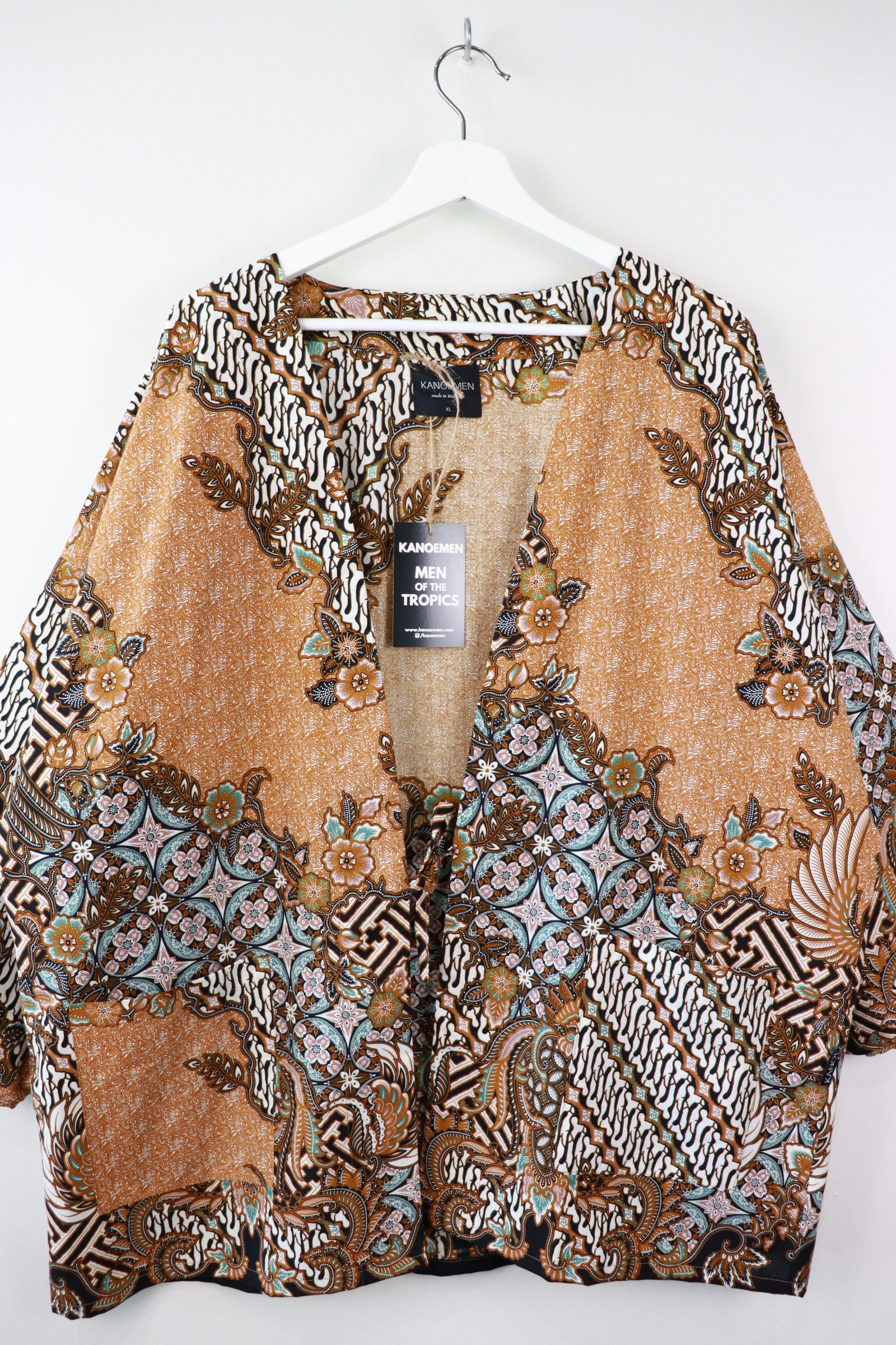 KANOEMEN Batik Kimono - Mauna Kea (Light Brown)