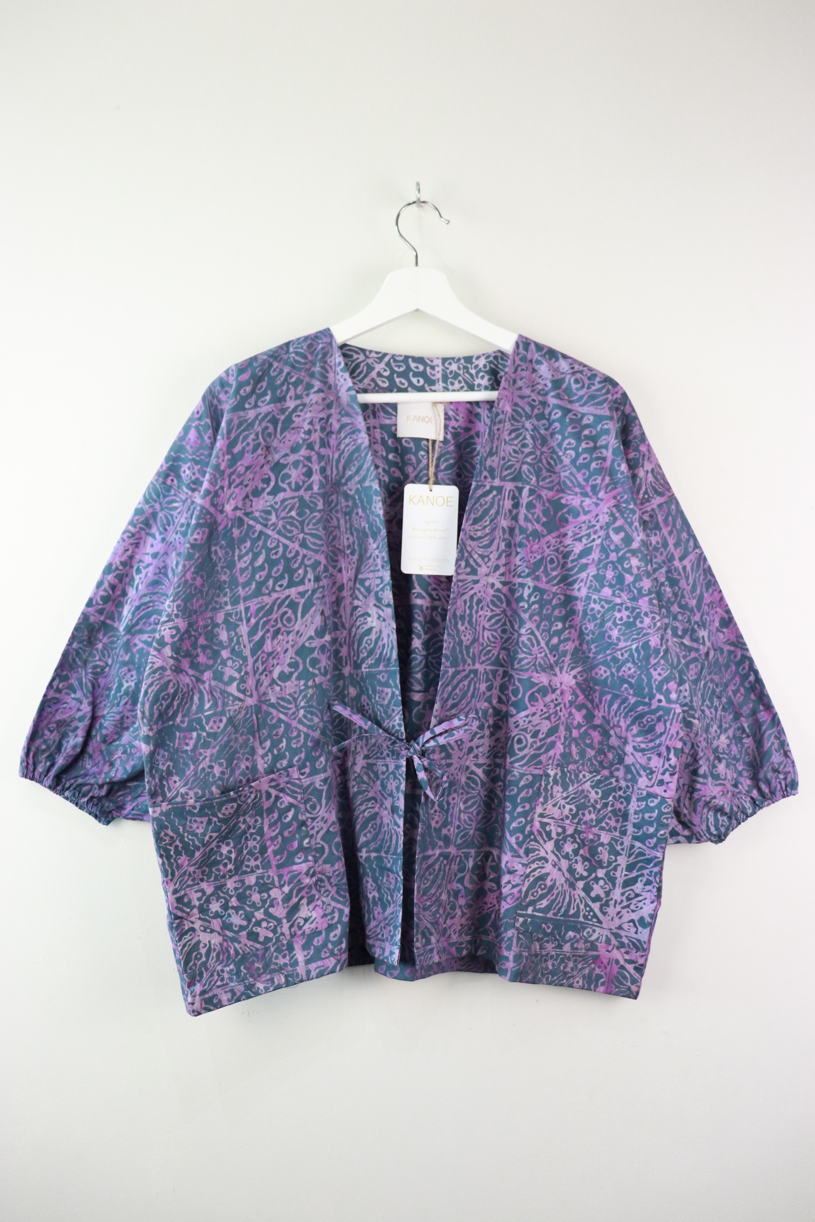 Batik Kimono Signature - Aubergine Purple