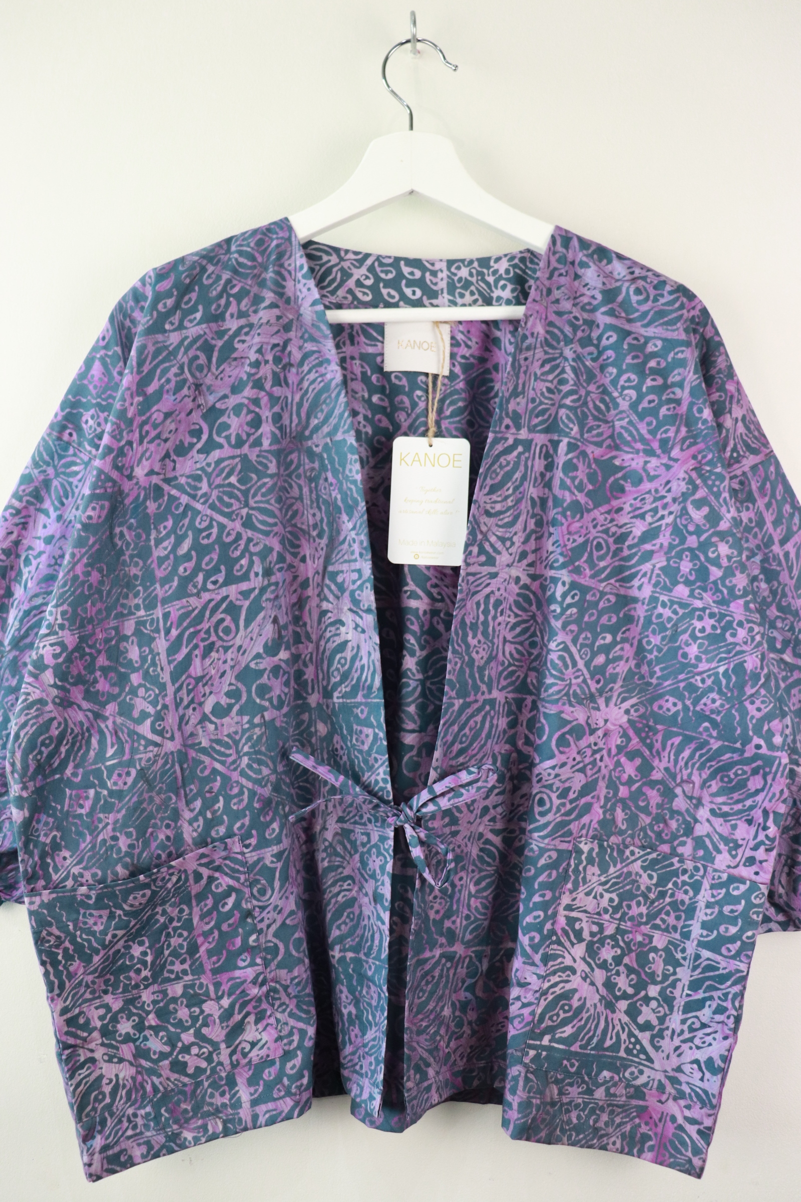 Batik Kimono Signature - Aubergine Purple