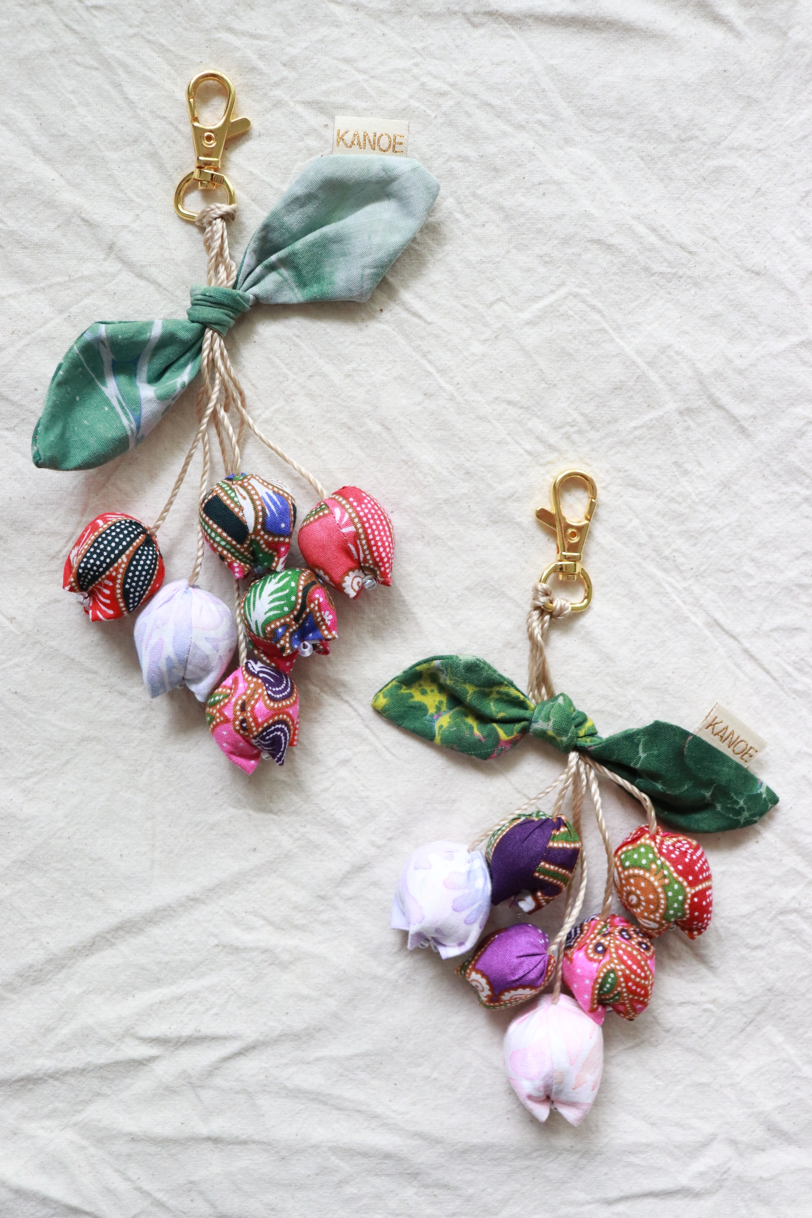 Bougainvillea Batik Keychain [Set of 2] - Zeya