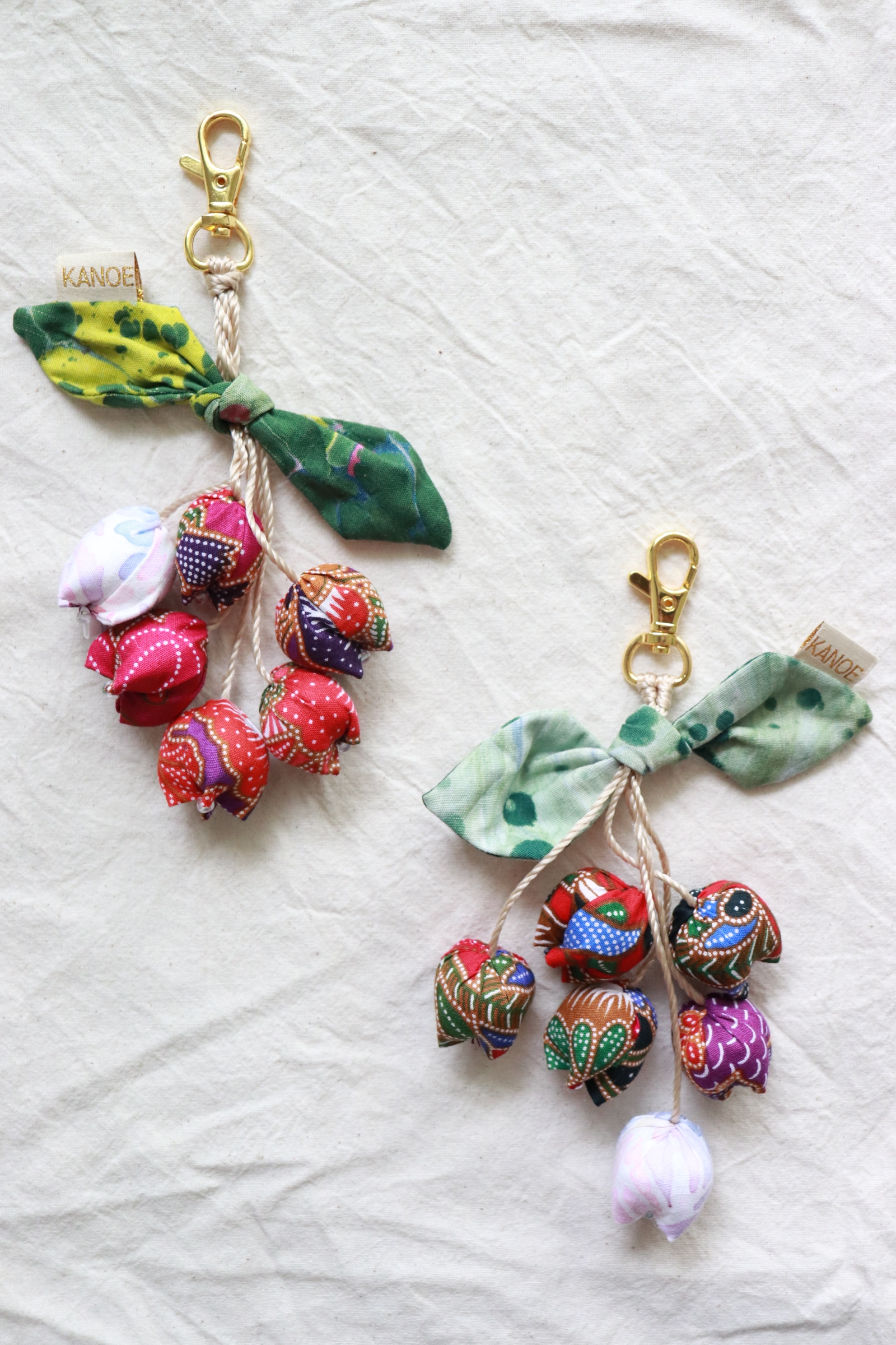 Bougainvillea Batik Keychain [Set of 2] - Yanis