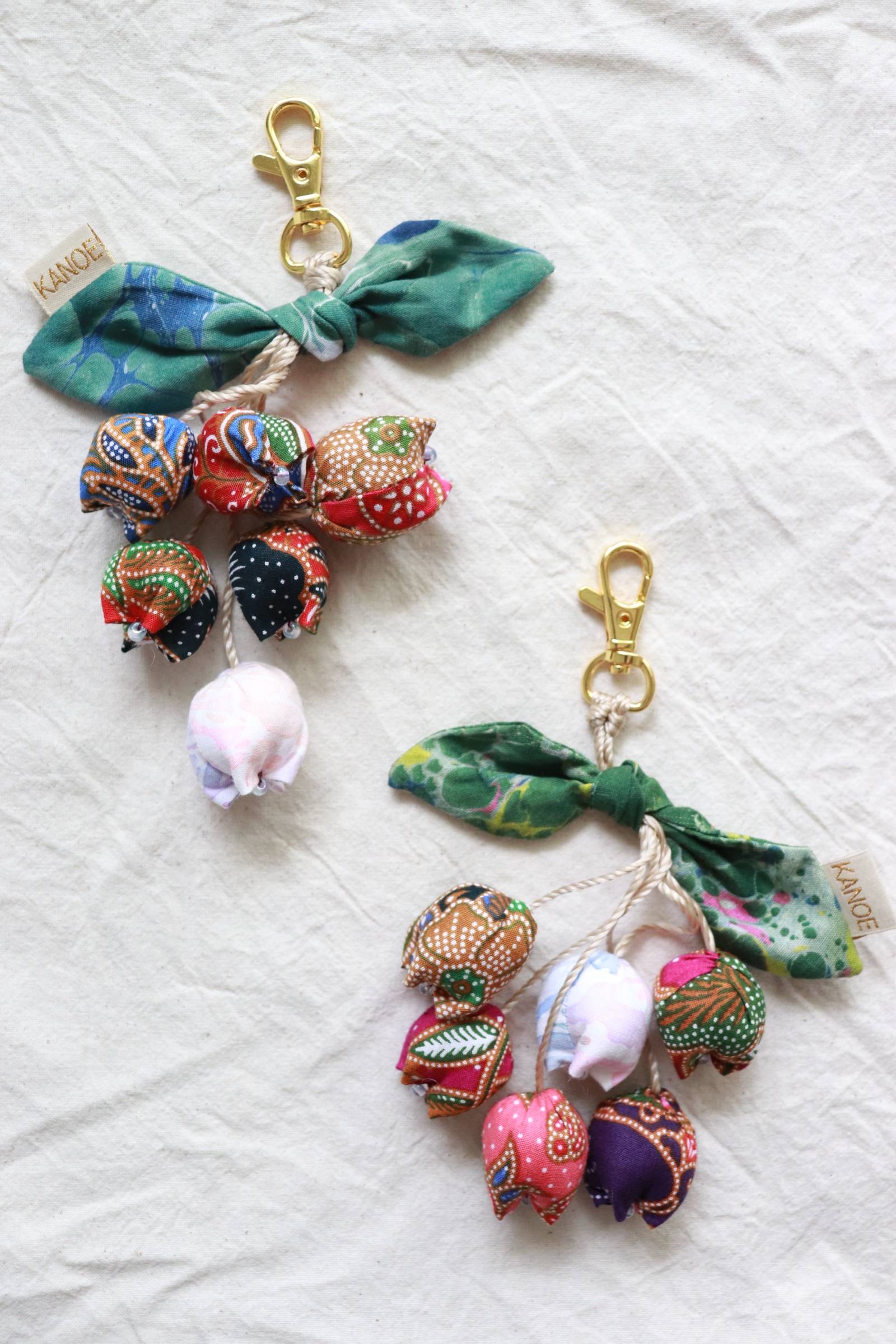 Bougainvillea Batik Keychain [Set of 2] - Suhana