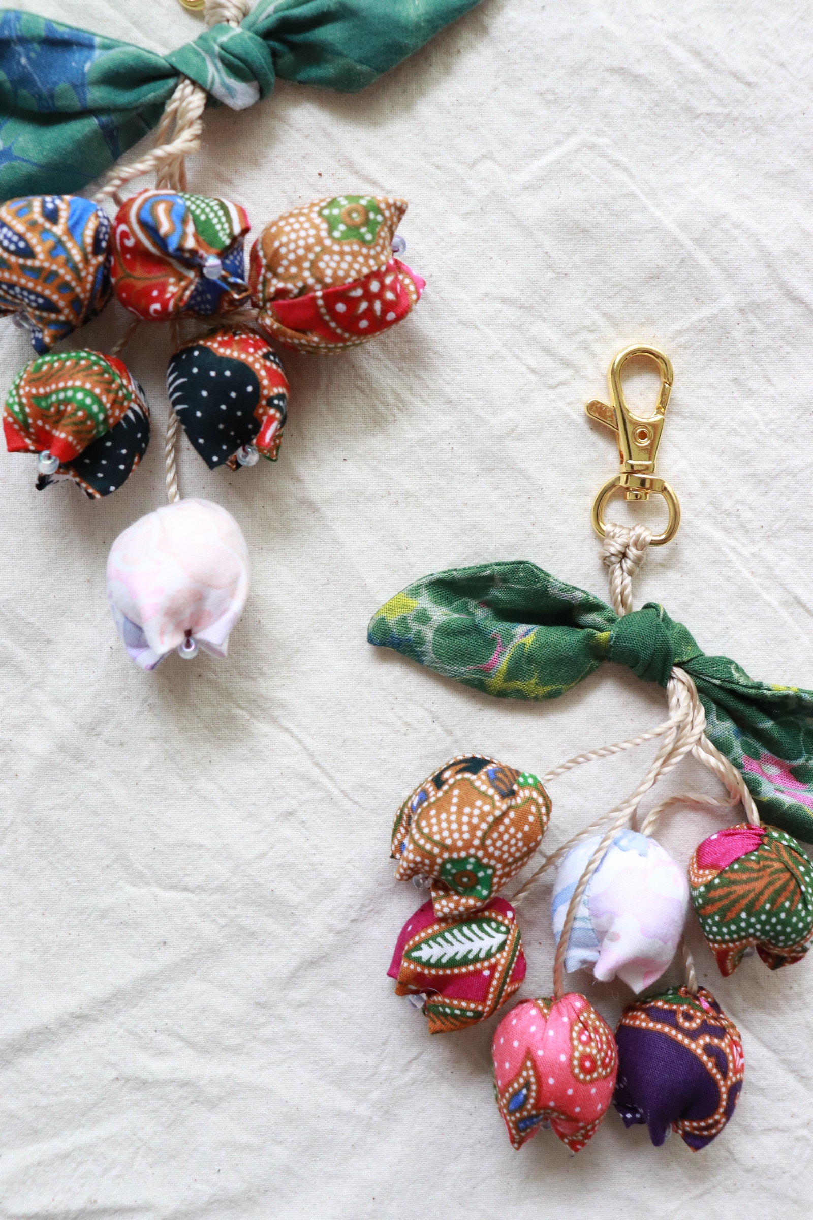 Bougainvillea Batik Keychain [Set of 2] - Suhana