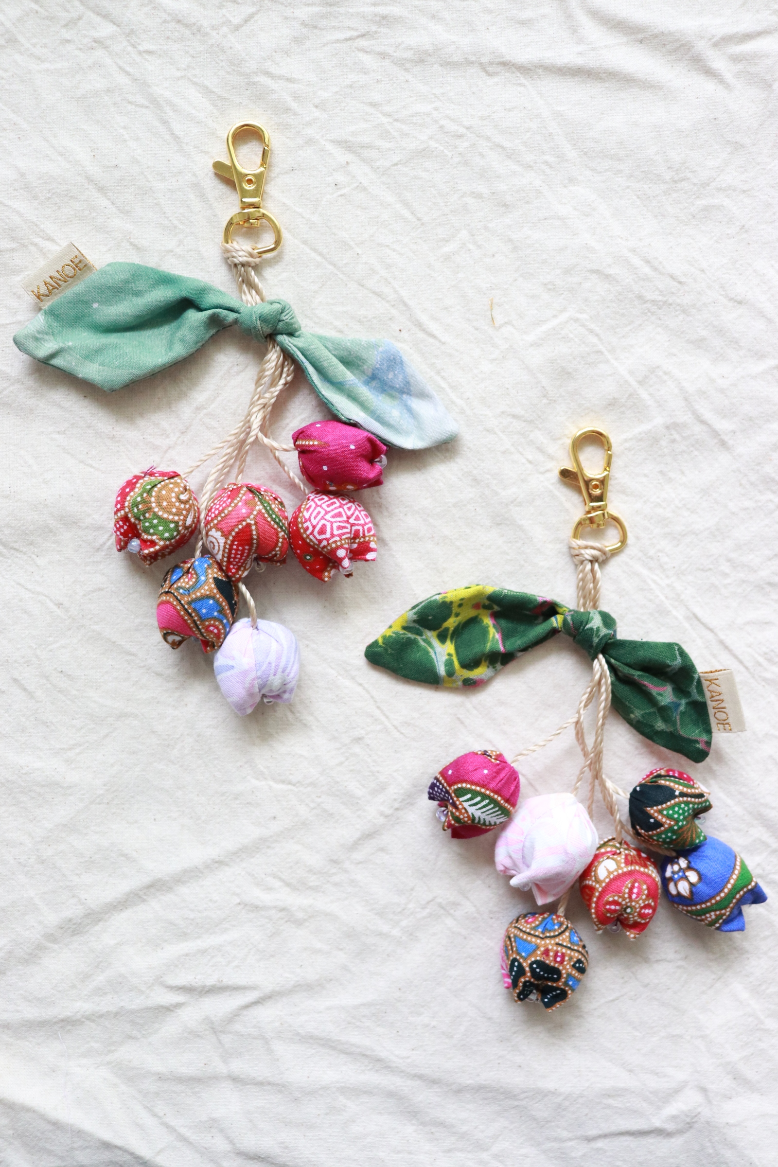Bougainvillea Batik Keychain [Set of 2] - Tasmia