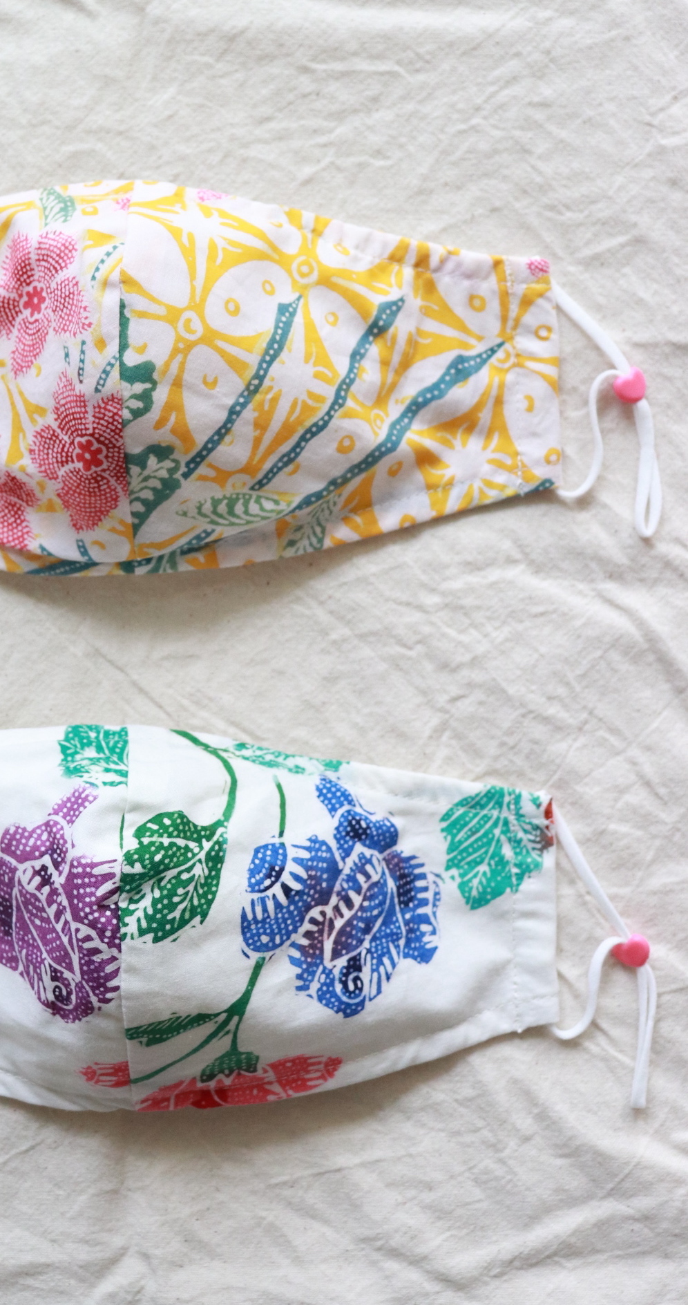 Handmade Batik Mask - Flower Bloom