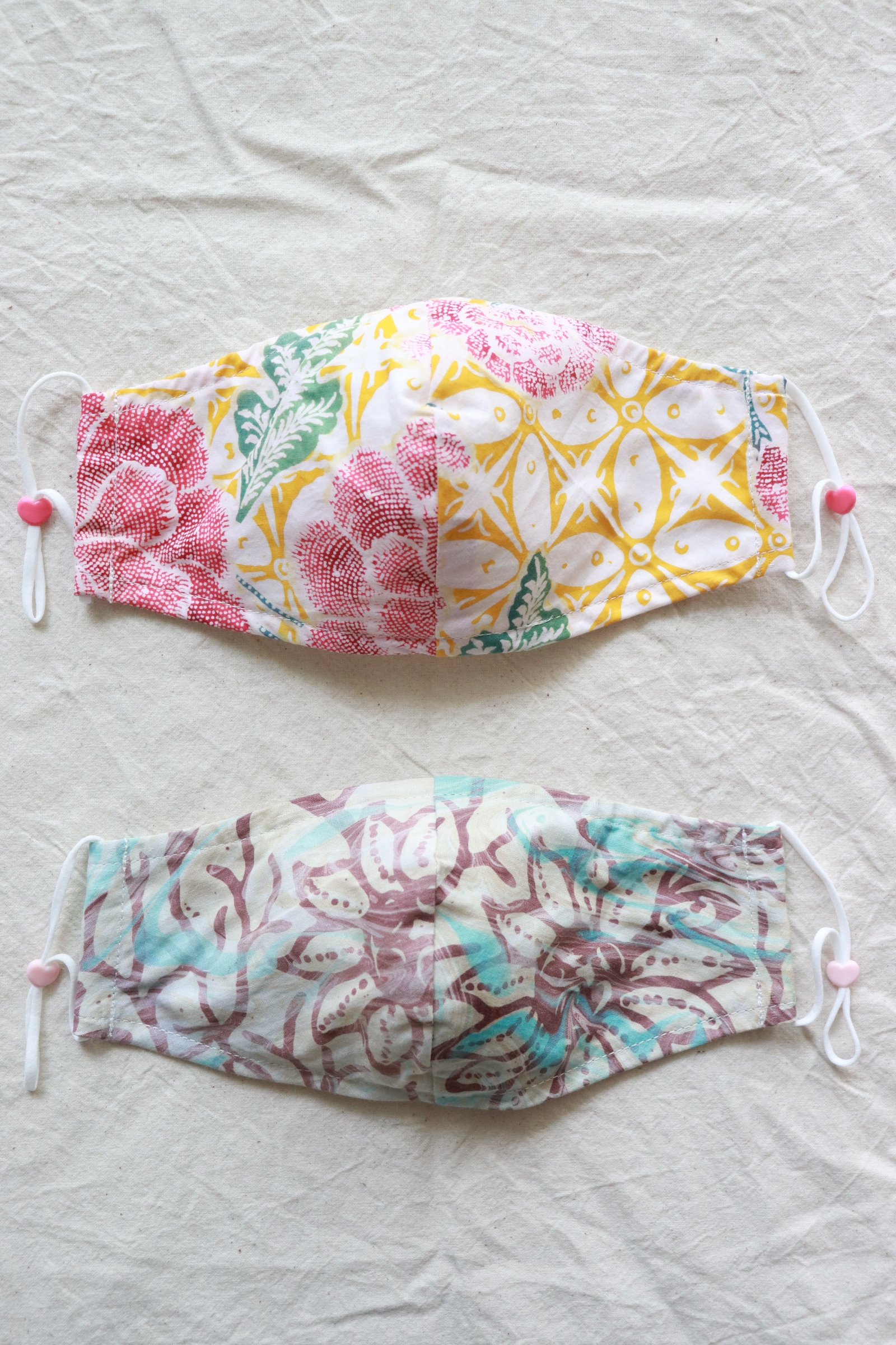 Handmade Batik Mask - Festive Floral