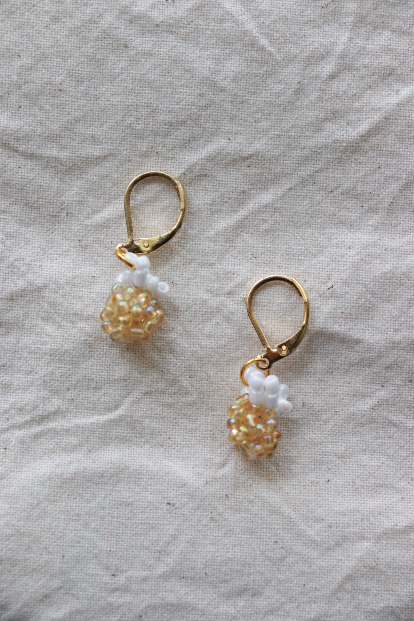 Beaded fruits earring - pineapple