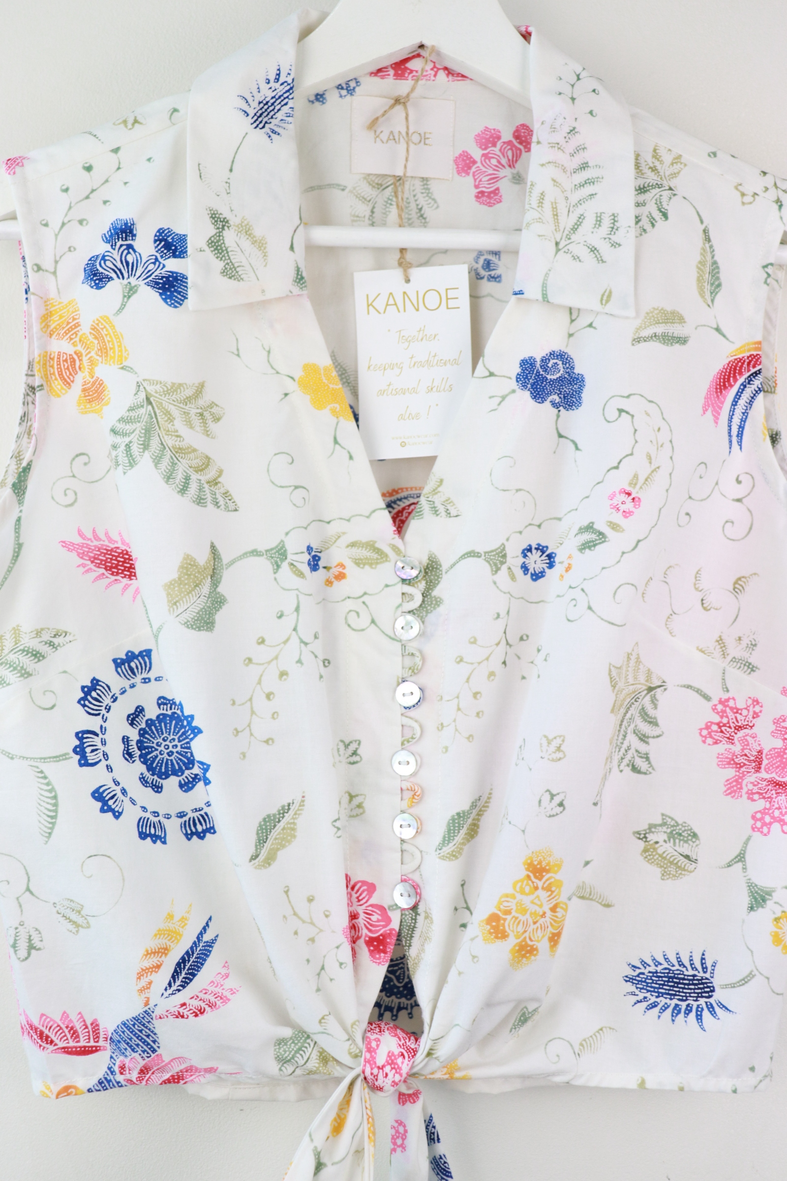 KANOE Classic Vintage Top - Flowers of the Field [Handstamped Batik]