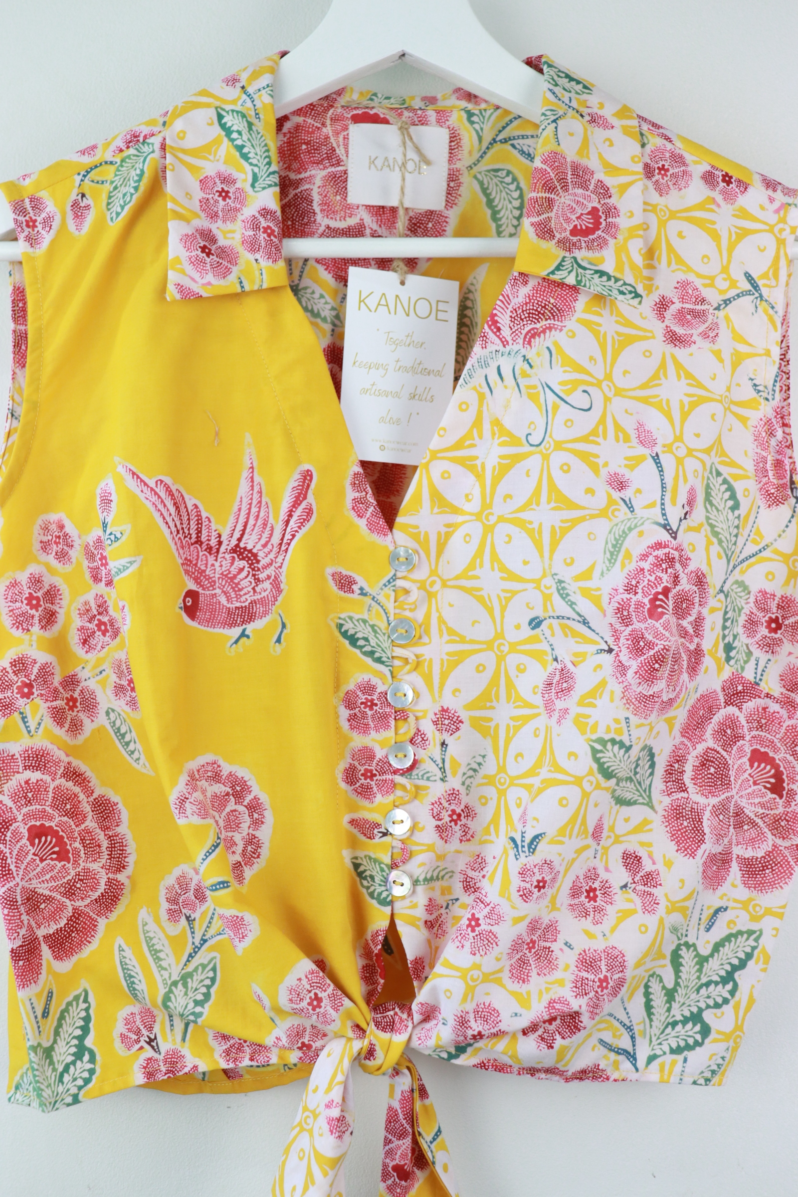 KANOE Classic Vintage Top - Sun & Shield [Handstamped Batik]