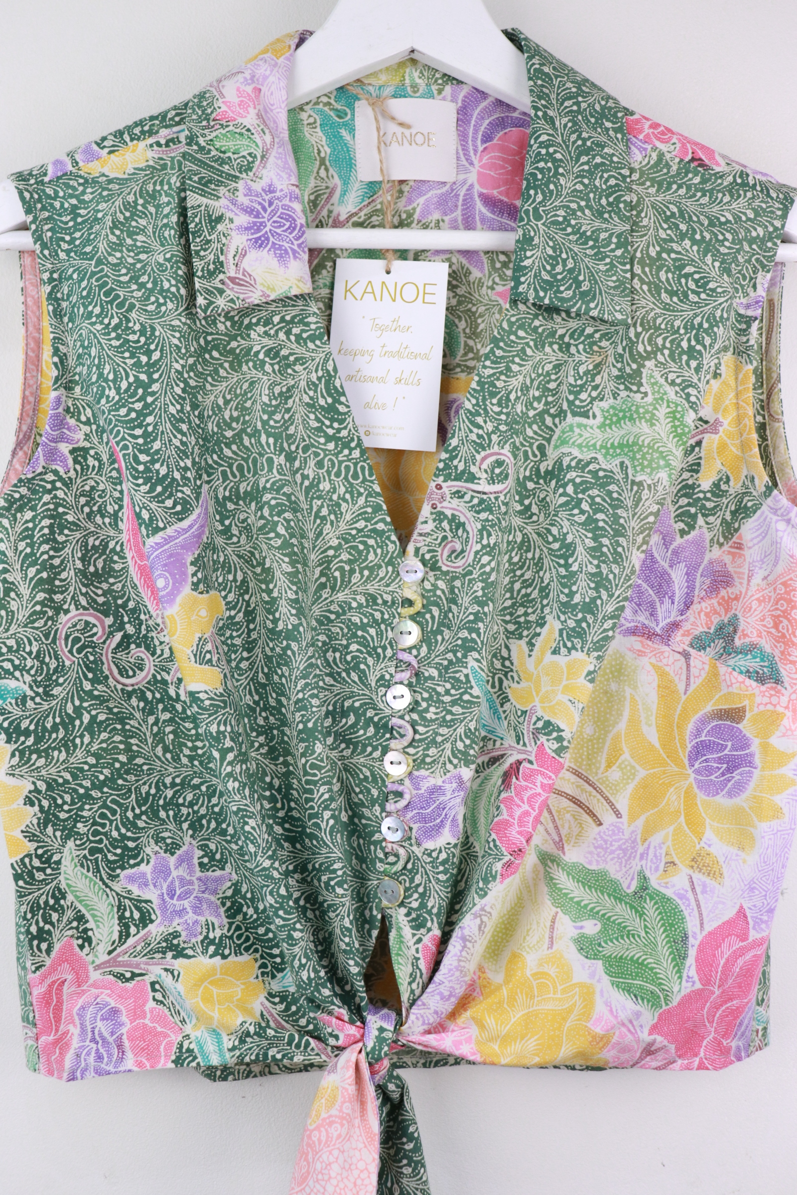 KANOE Classic Vintage Top - Garden Beauty [Handstamped Batik]