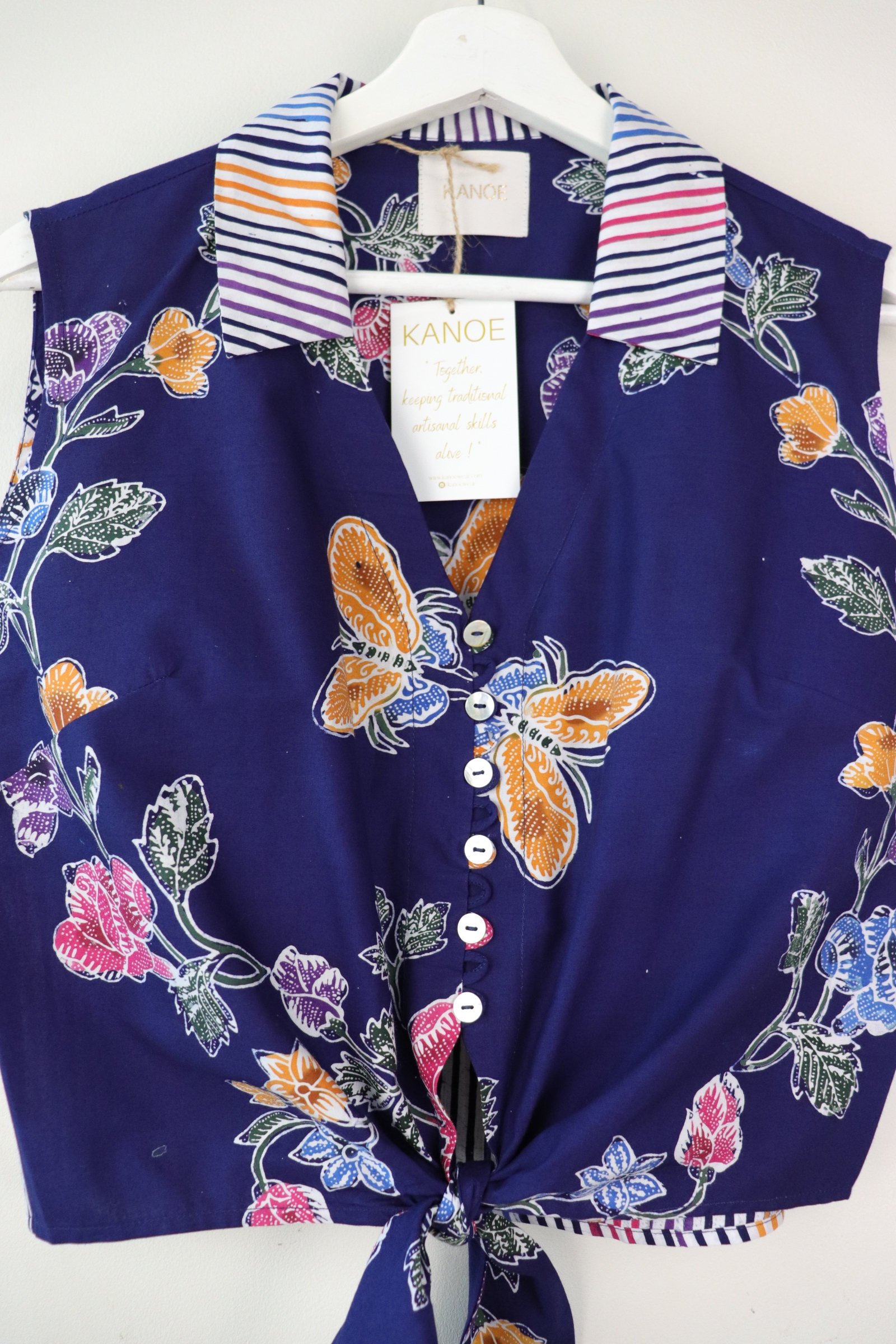 KANOE Classic Vintage Top - Fountain [Handstamped Batik]